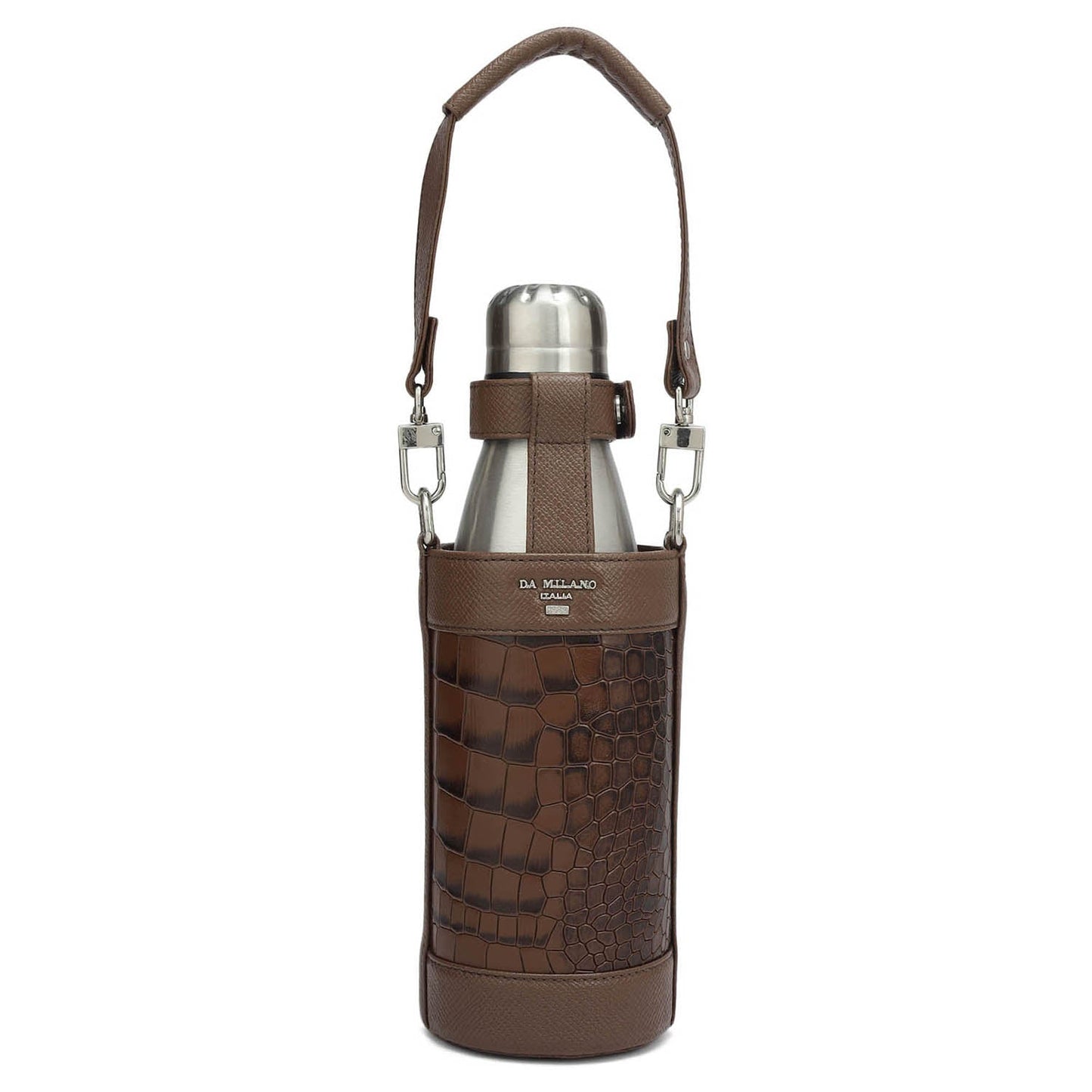 Croco Franzy Leather Bottle Case - Date