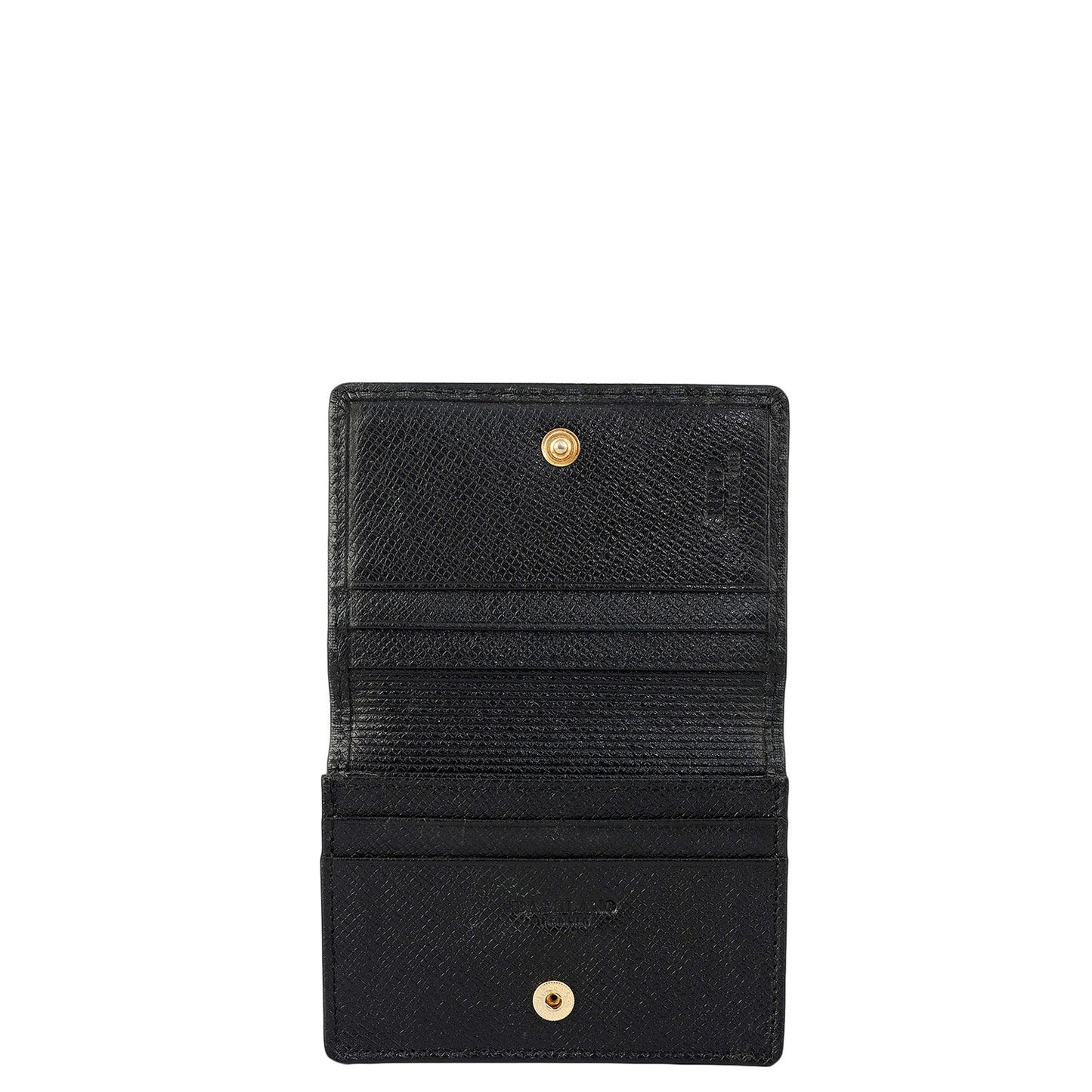 6 Slots Leather Card Case - Black