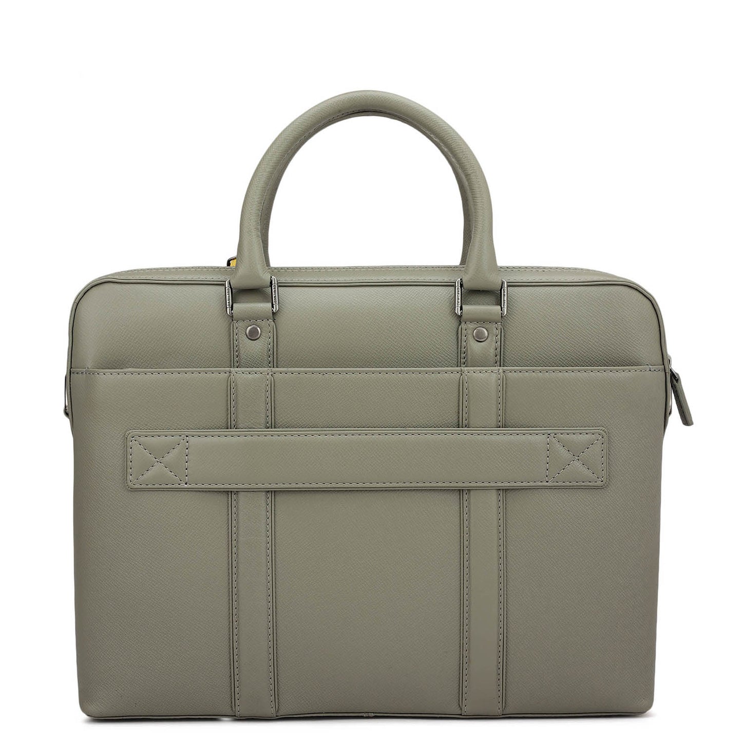 Franzy Leather Laptop Bag - Stone Grey