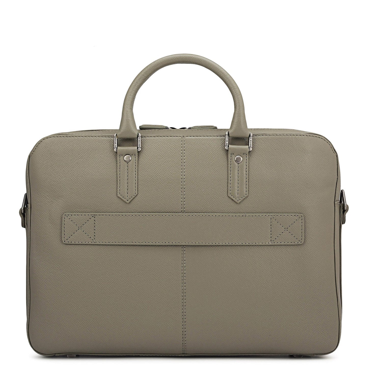 Franzy Leather Laptop Bag - Stone Grey