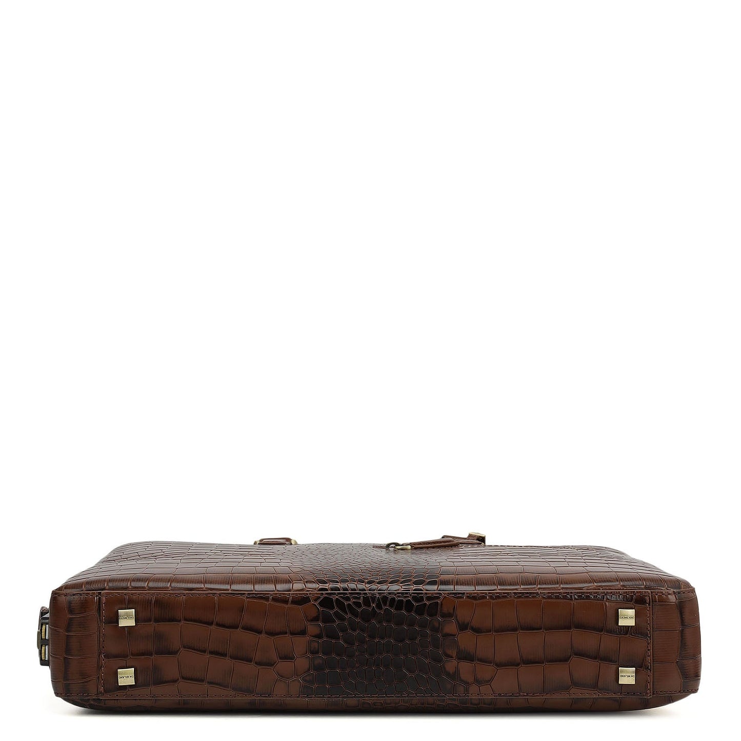 Croco Leather Laptop Bag - Date