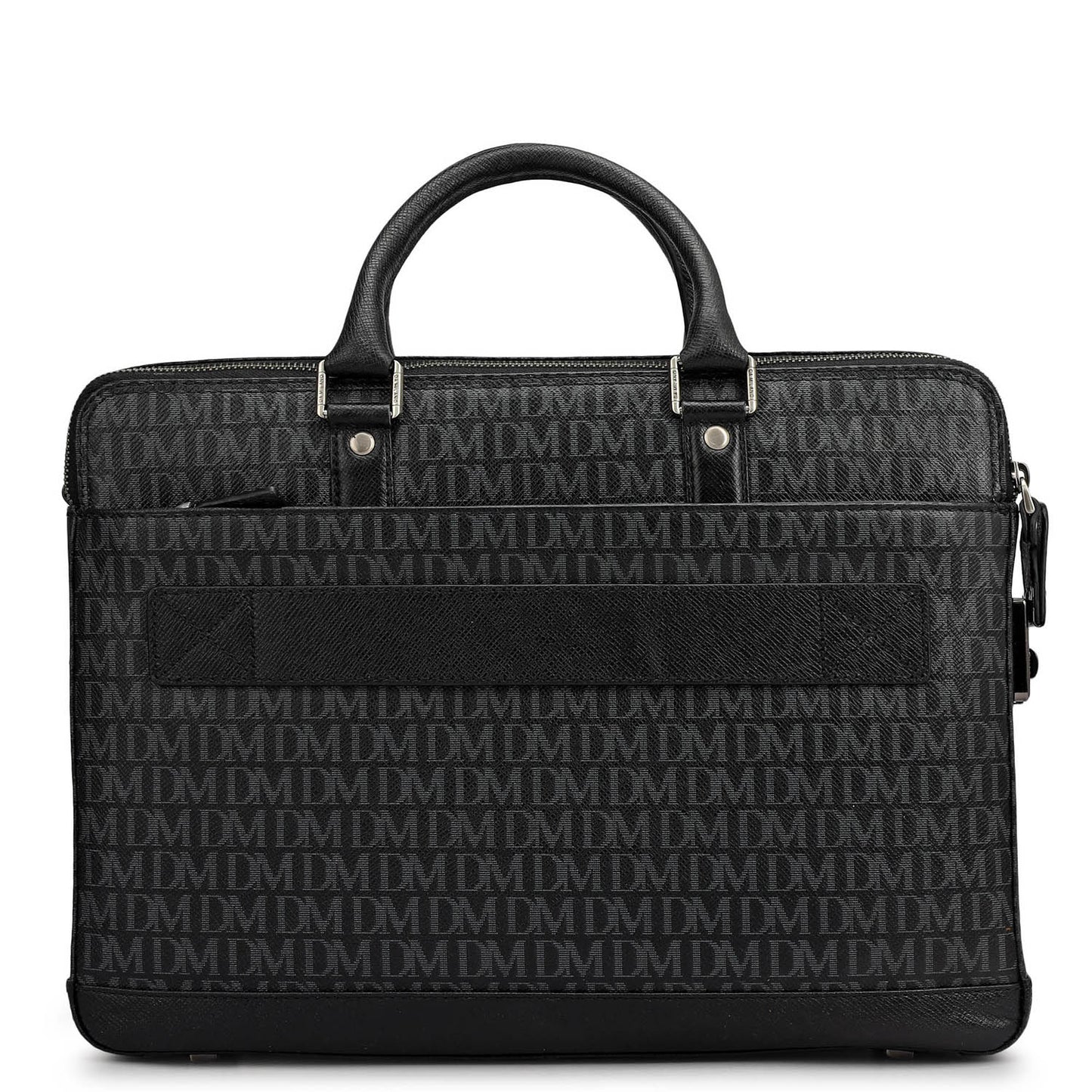 Monogram Franzy Leather Laptop Bag - Black