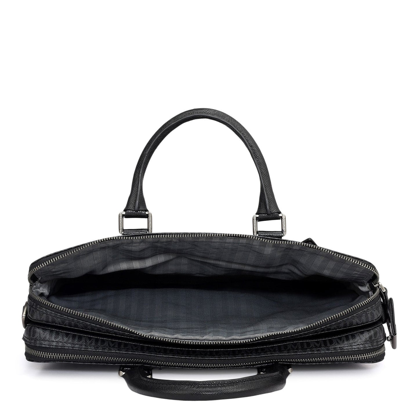 Monogram Franzy Leather Laptop Bag - Black
