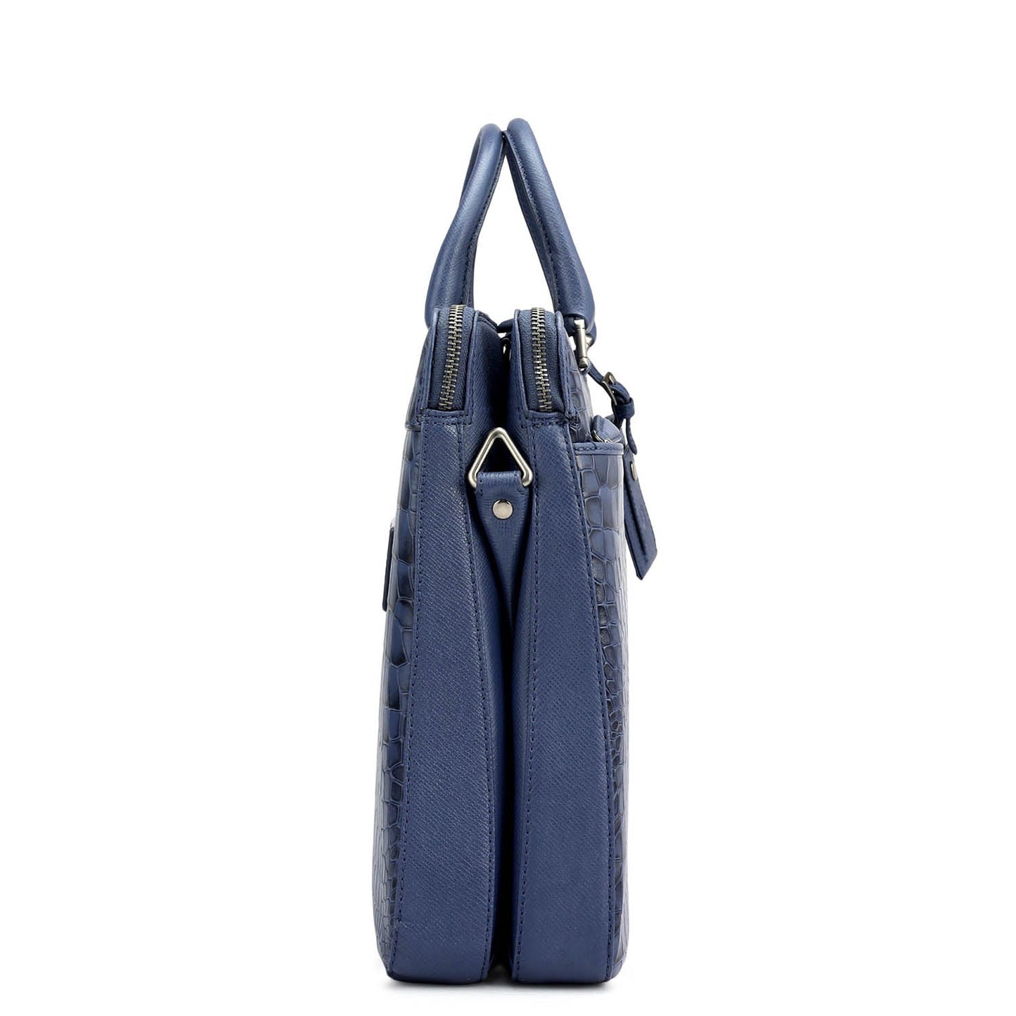 Croco Franzy Leather Laptop Bag - Stardust
