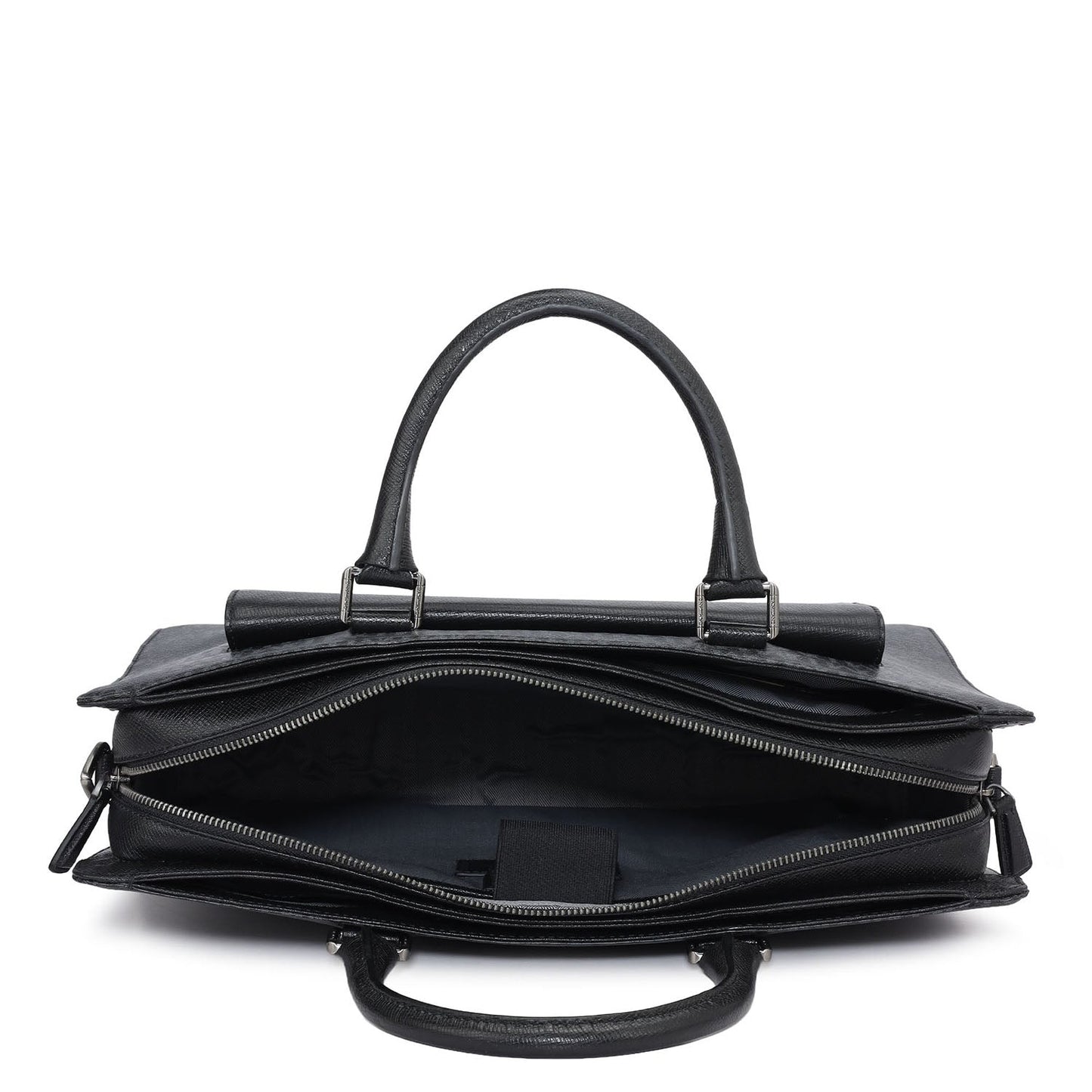 Monogram Franzy Leather Laptop Bag - Black