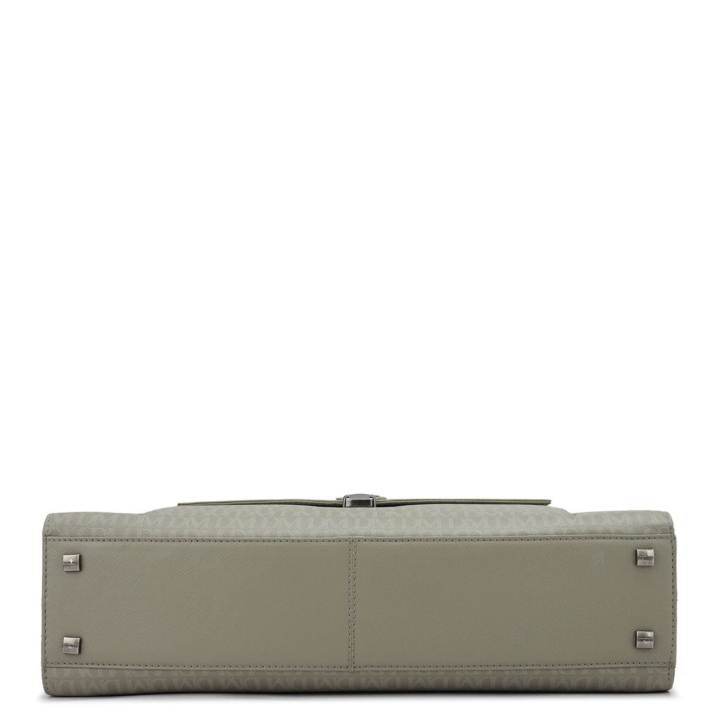 Monogram Franzy Leather Laptop Bag - Stone Grey