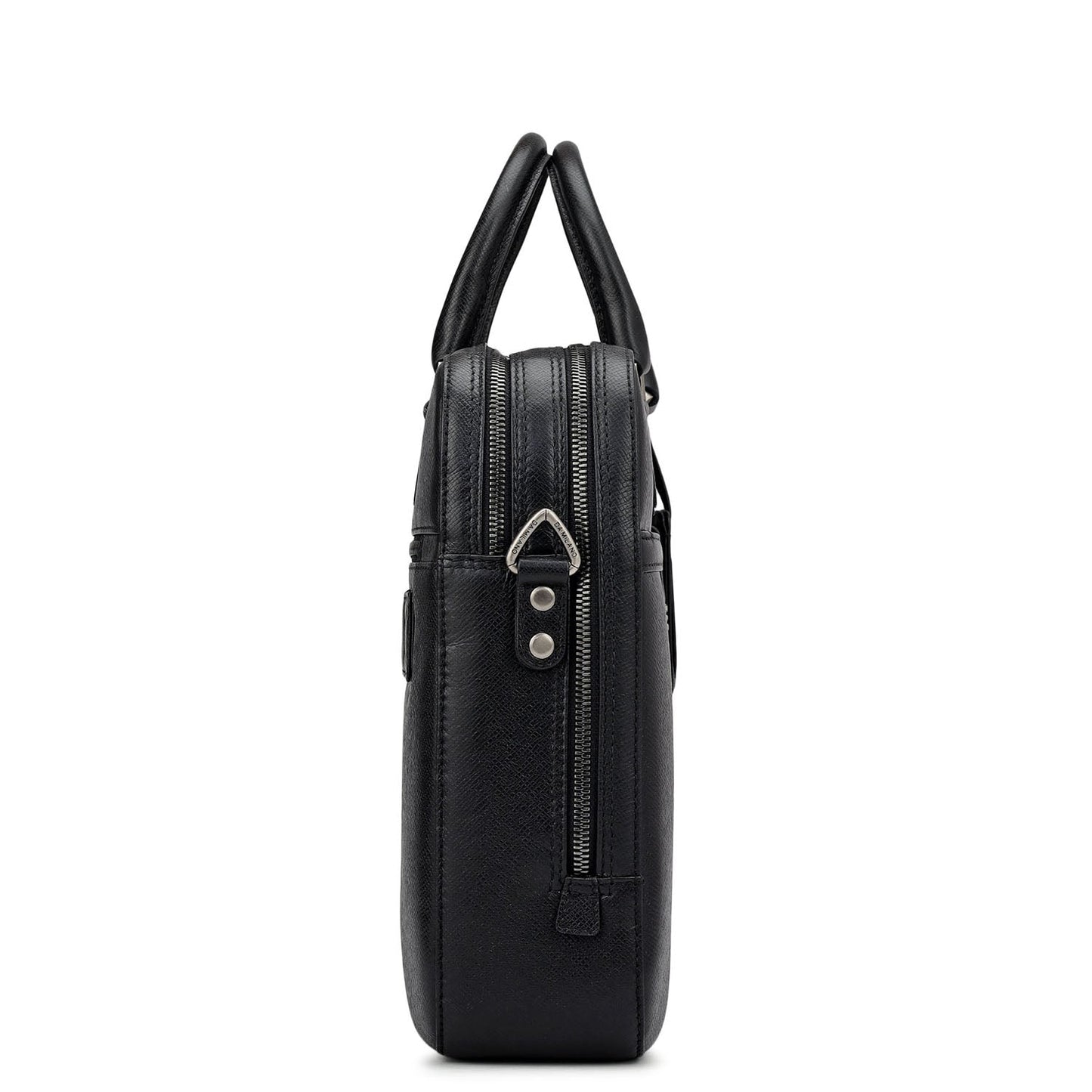 Franzy Leather Laptop Bag - Black