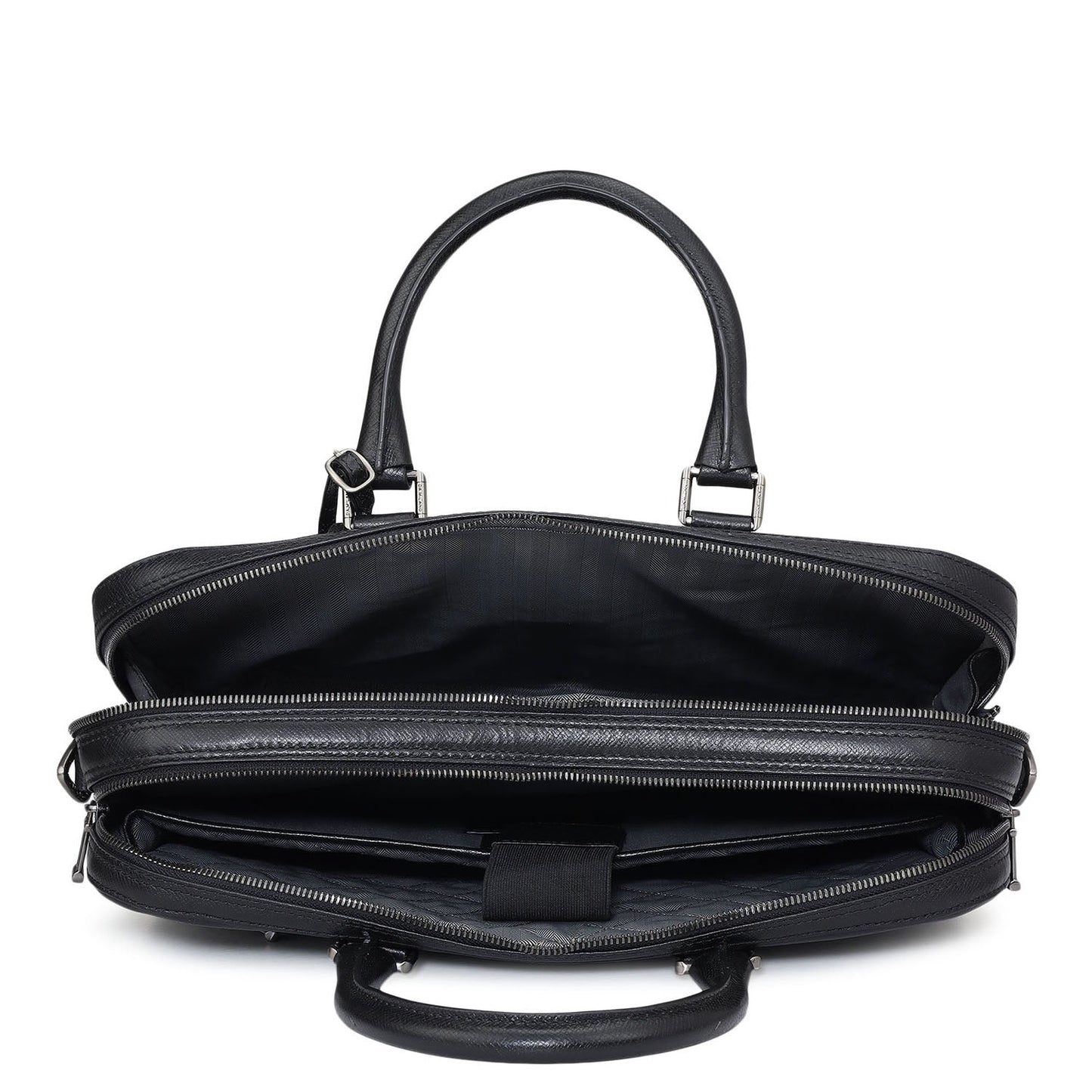 Franzy Leather Laptop Bag - Black