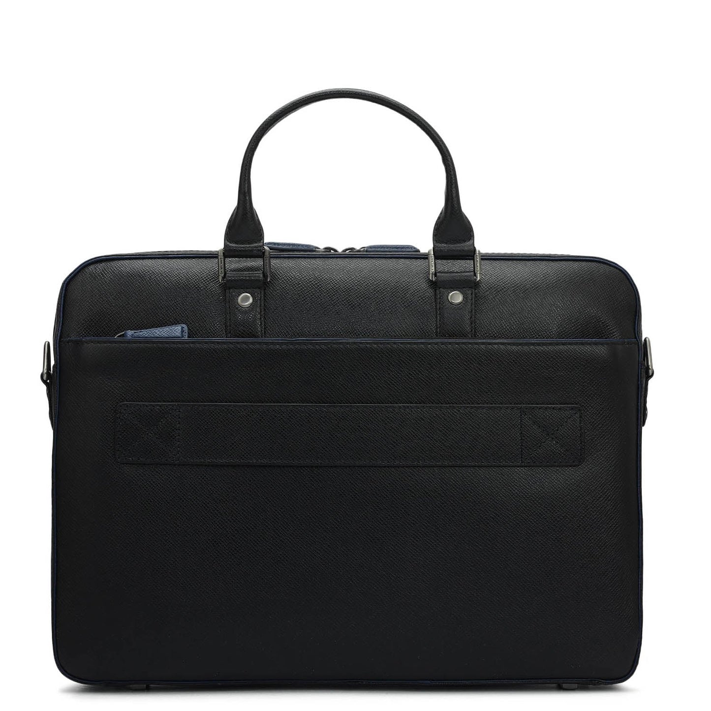 Franzy Leather Laptop Bag - Black