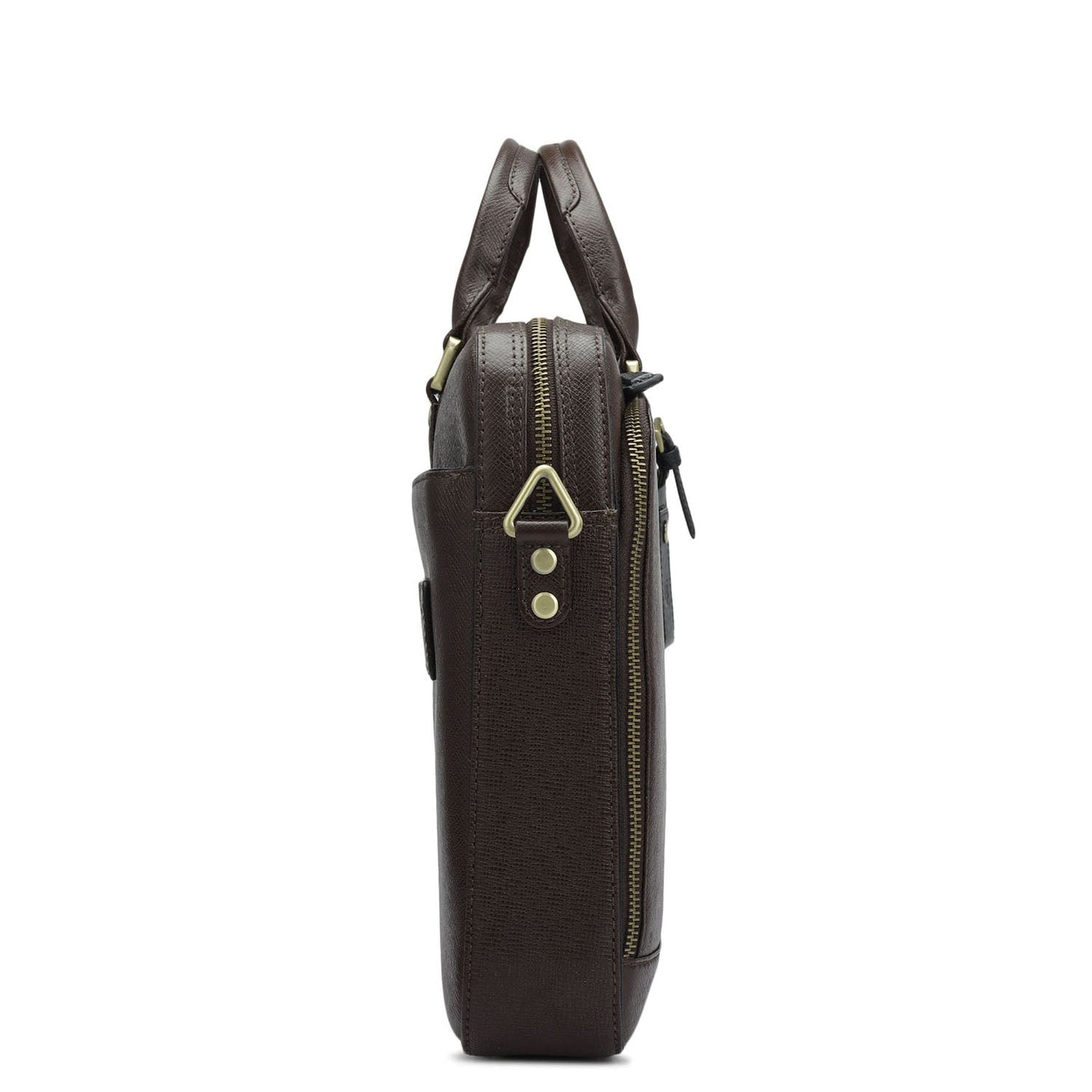 Franzy Leather Laptop Bag - Chocolate