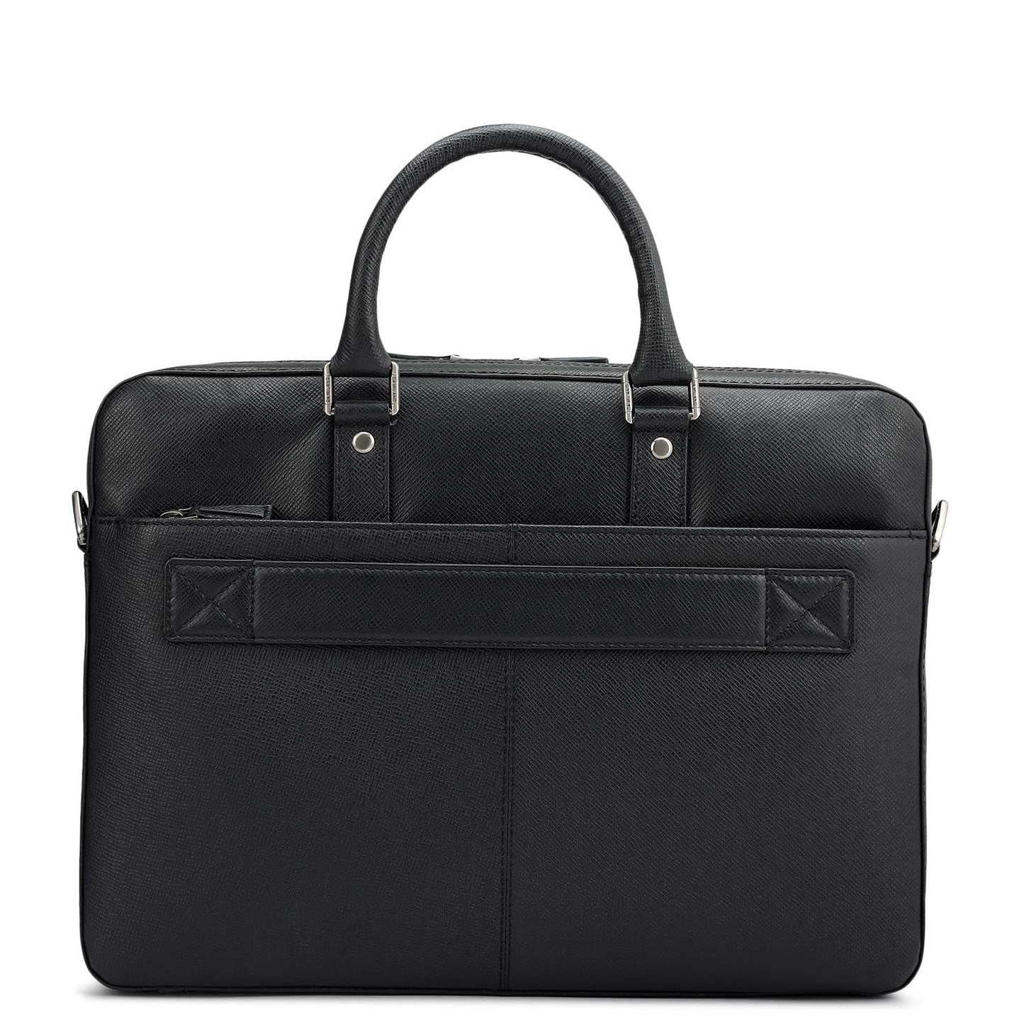 Franzy Leather Laptop Bag - Black