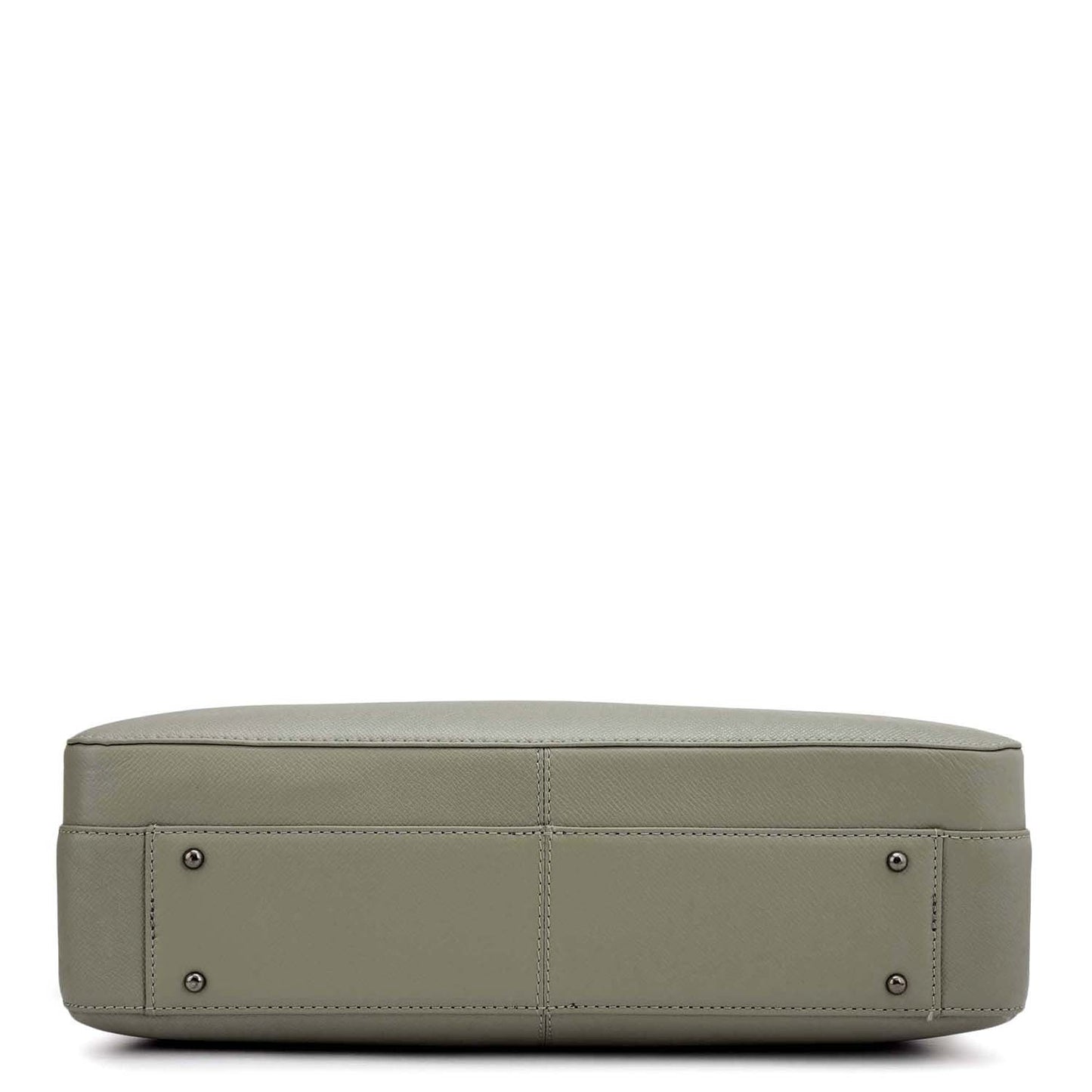 Franzy Leather Laptop Bag - Stone Grey
