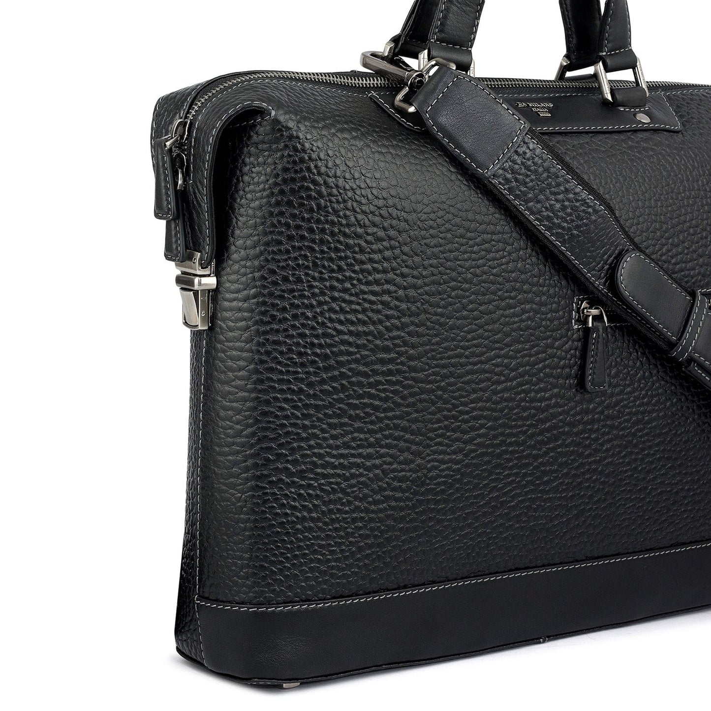 Bub Leather Laptop Bag - Black