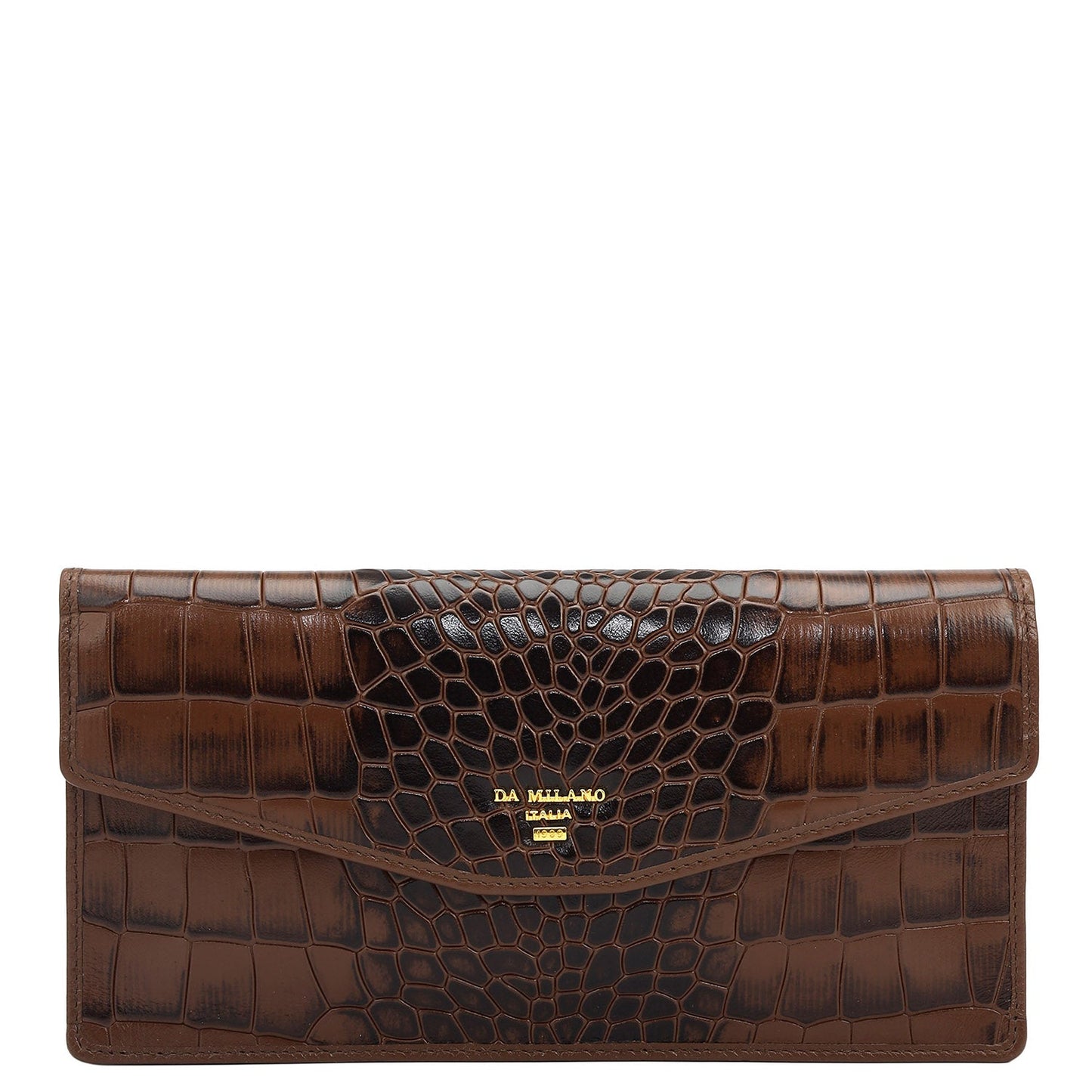Croco Leather Passport Case - Date