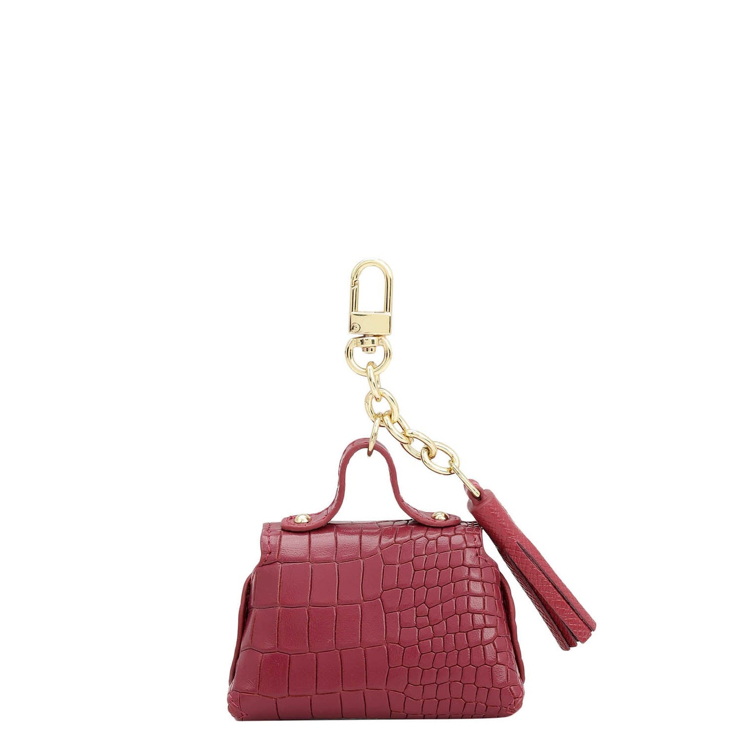 Croco Leather Earpod Case - Plumberry