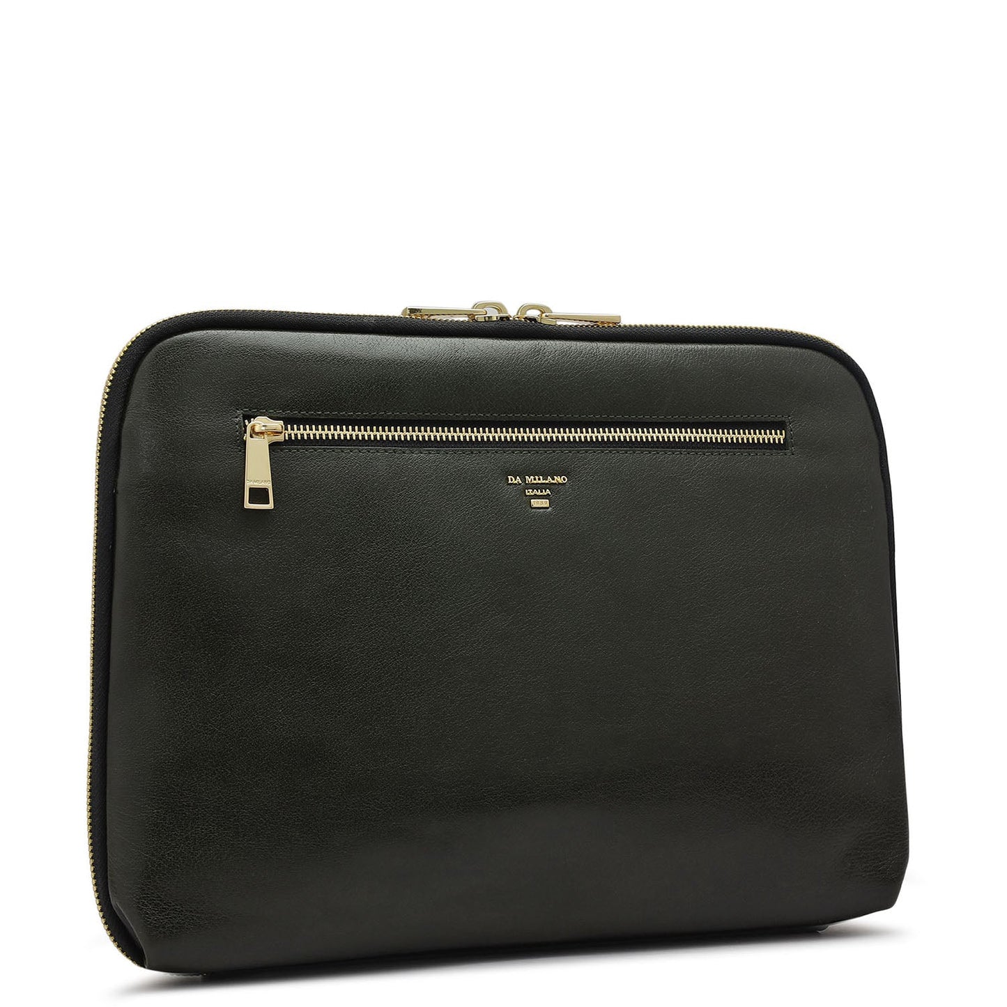 Elephant Pattern Leather Folder - Green