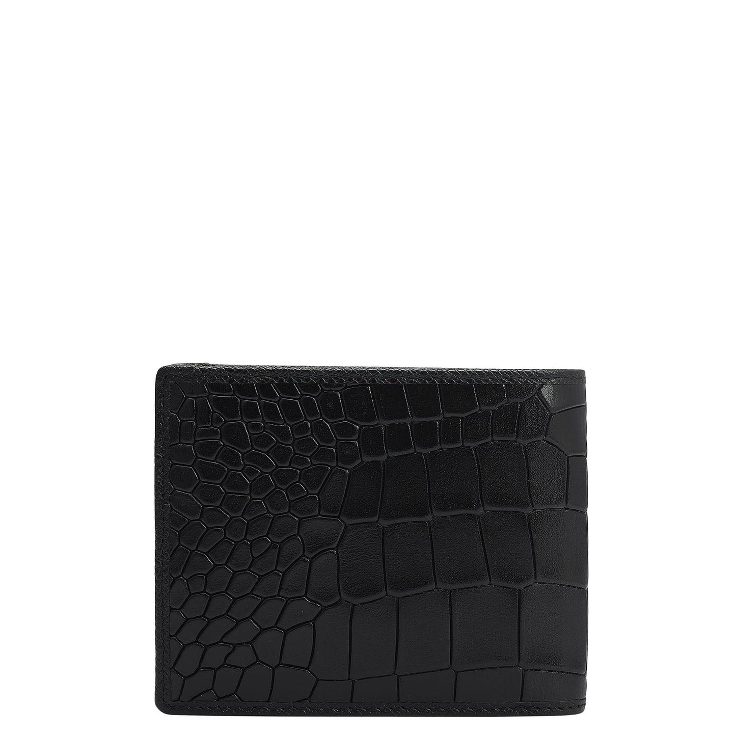 Black Croco Mens Wallet & Belt Gift Set