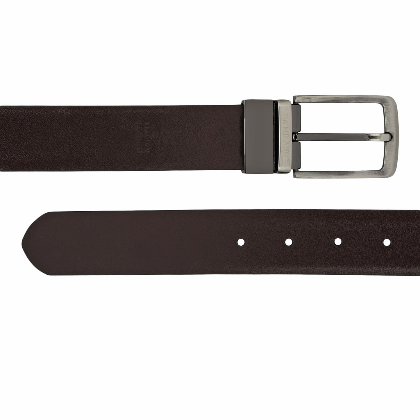 Black Plain Leather Mens Wallet & Belt Gift Set