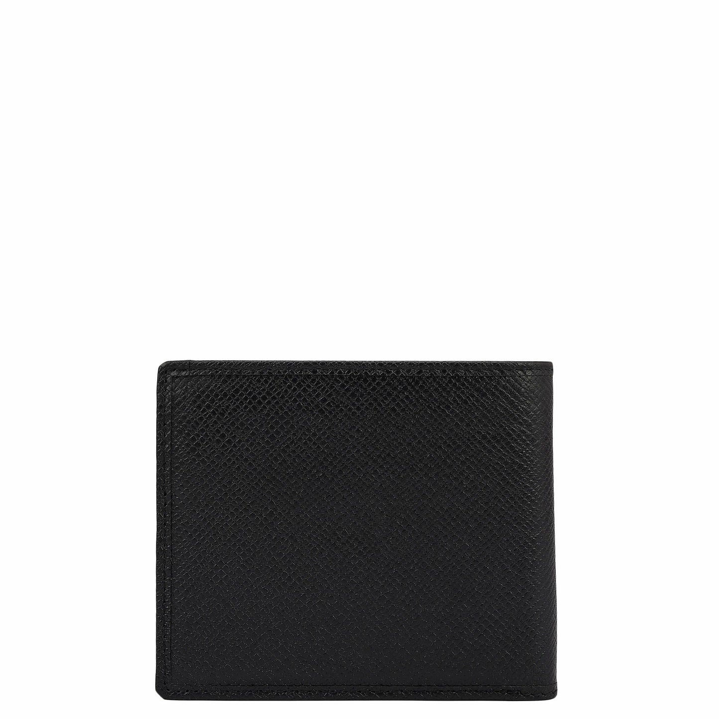 Black Franzy Mat-Emboss Leather Mens Wallet & Card Case Gift Set