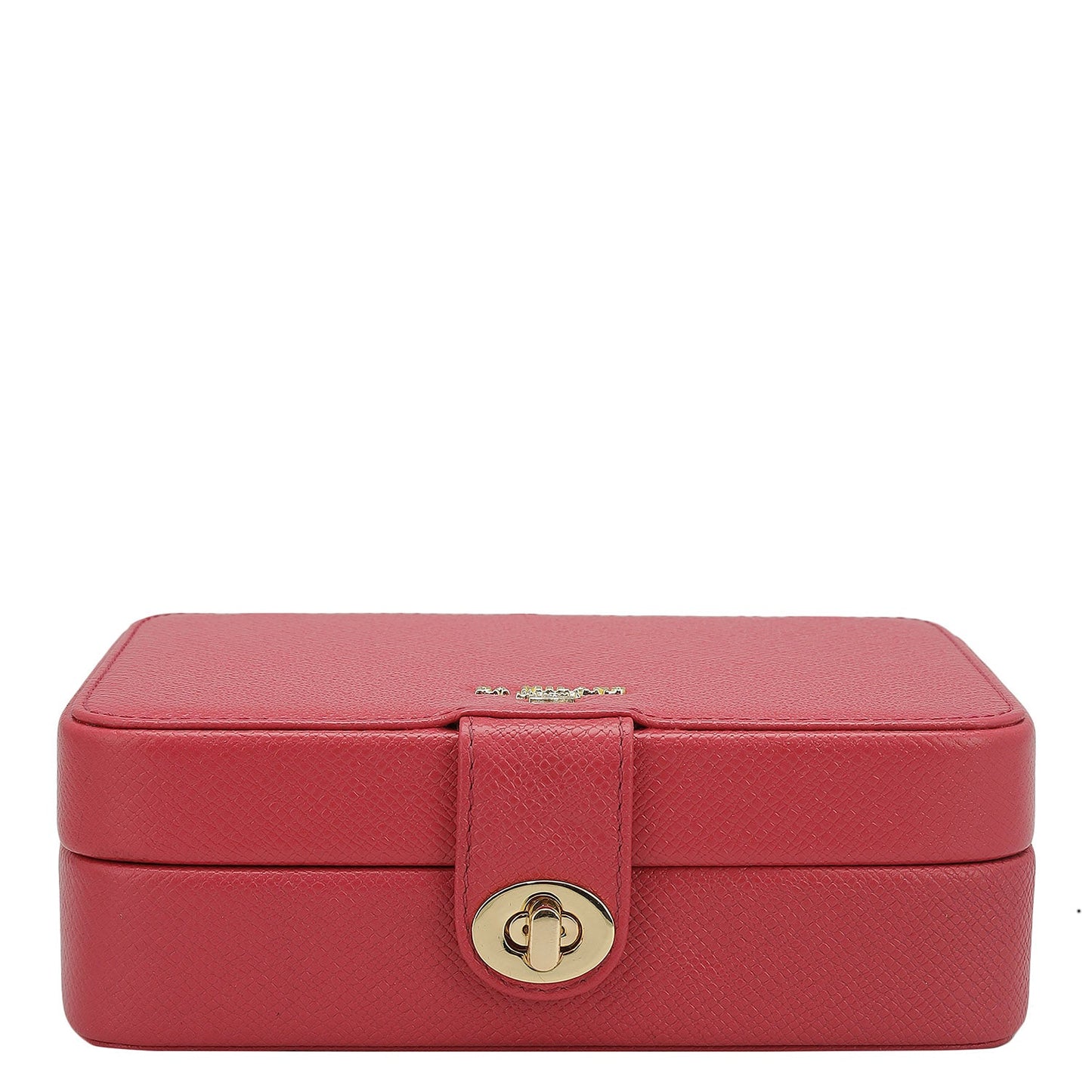 Franzy Leather Jewellery Case - Hot Pink