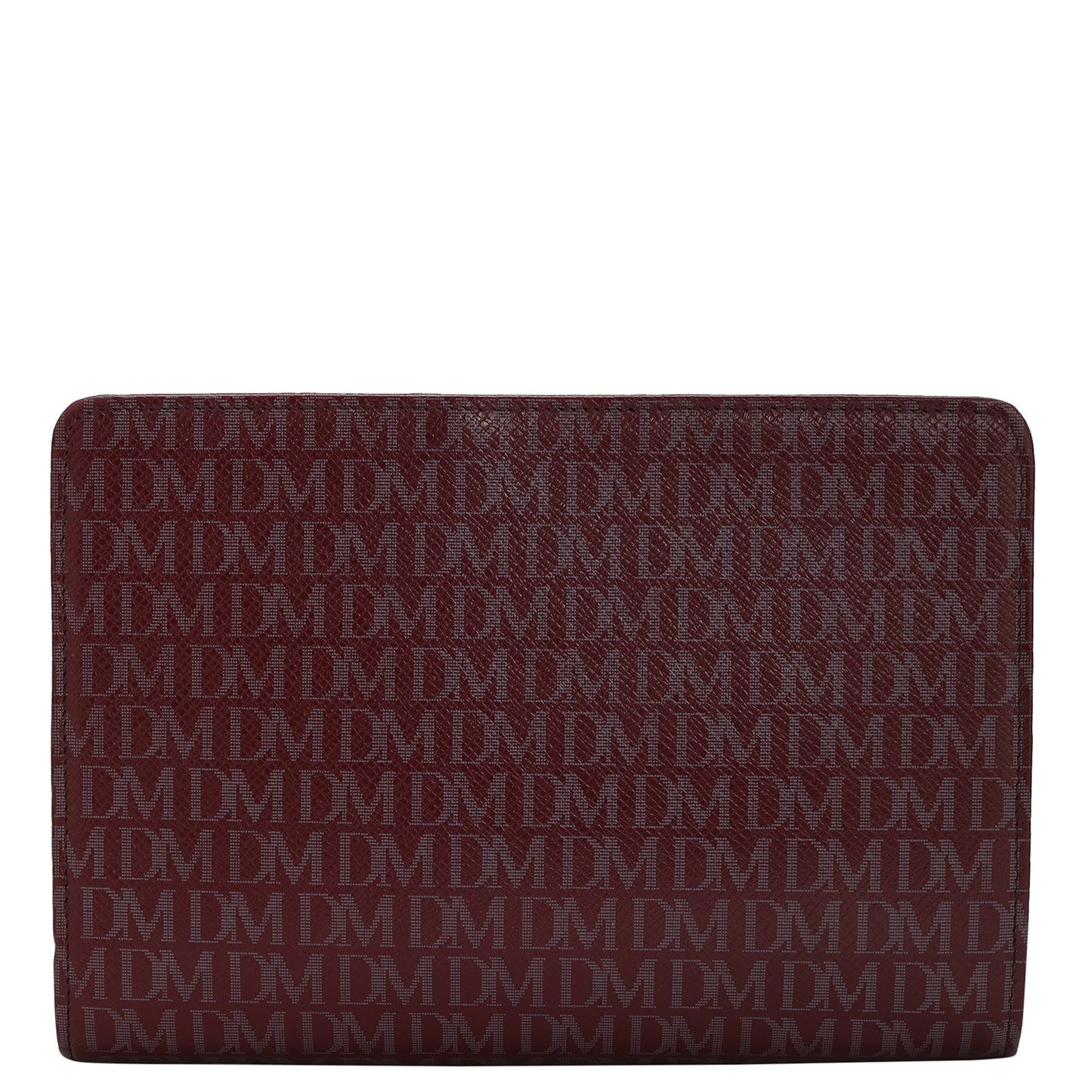 Monogram Leather Jewellery Case - Burgundy