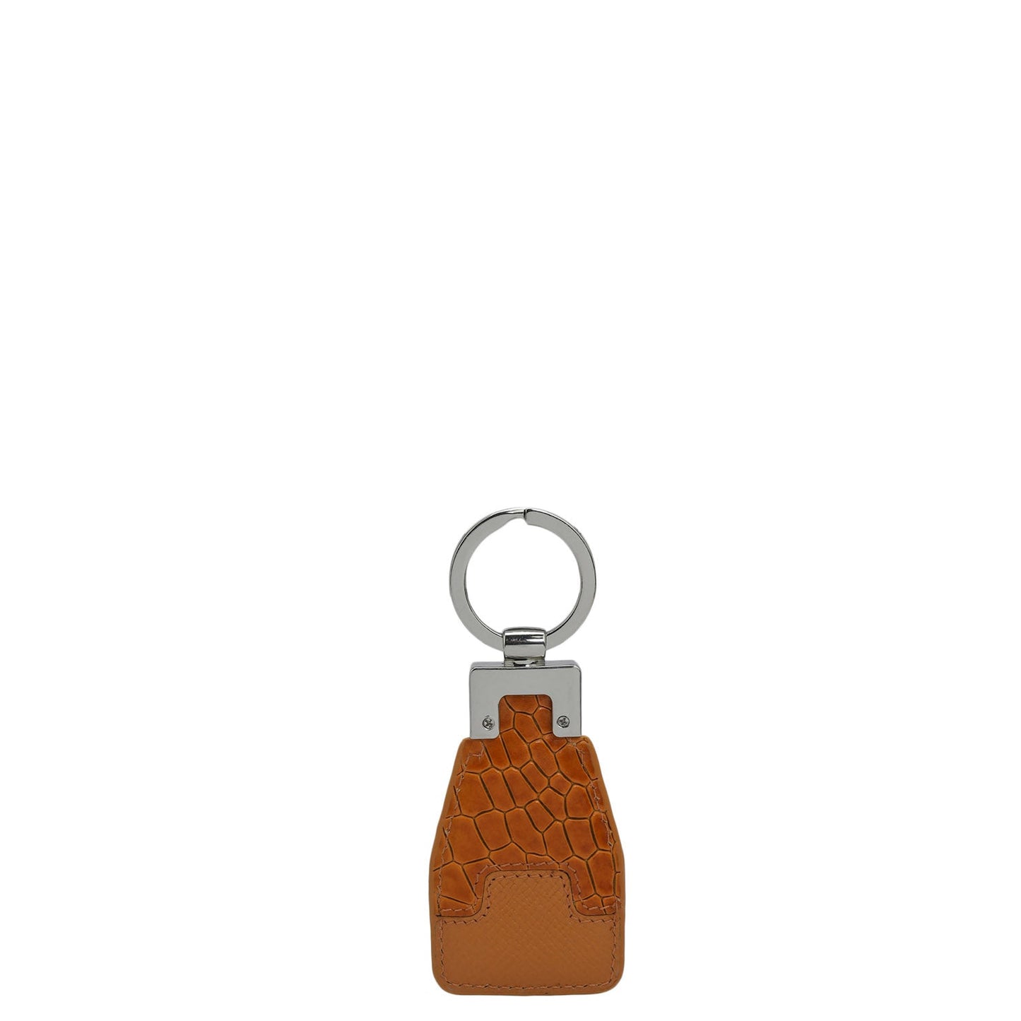 Croco Franzy Leather Key Chain - Flame