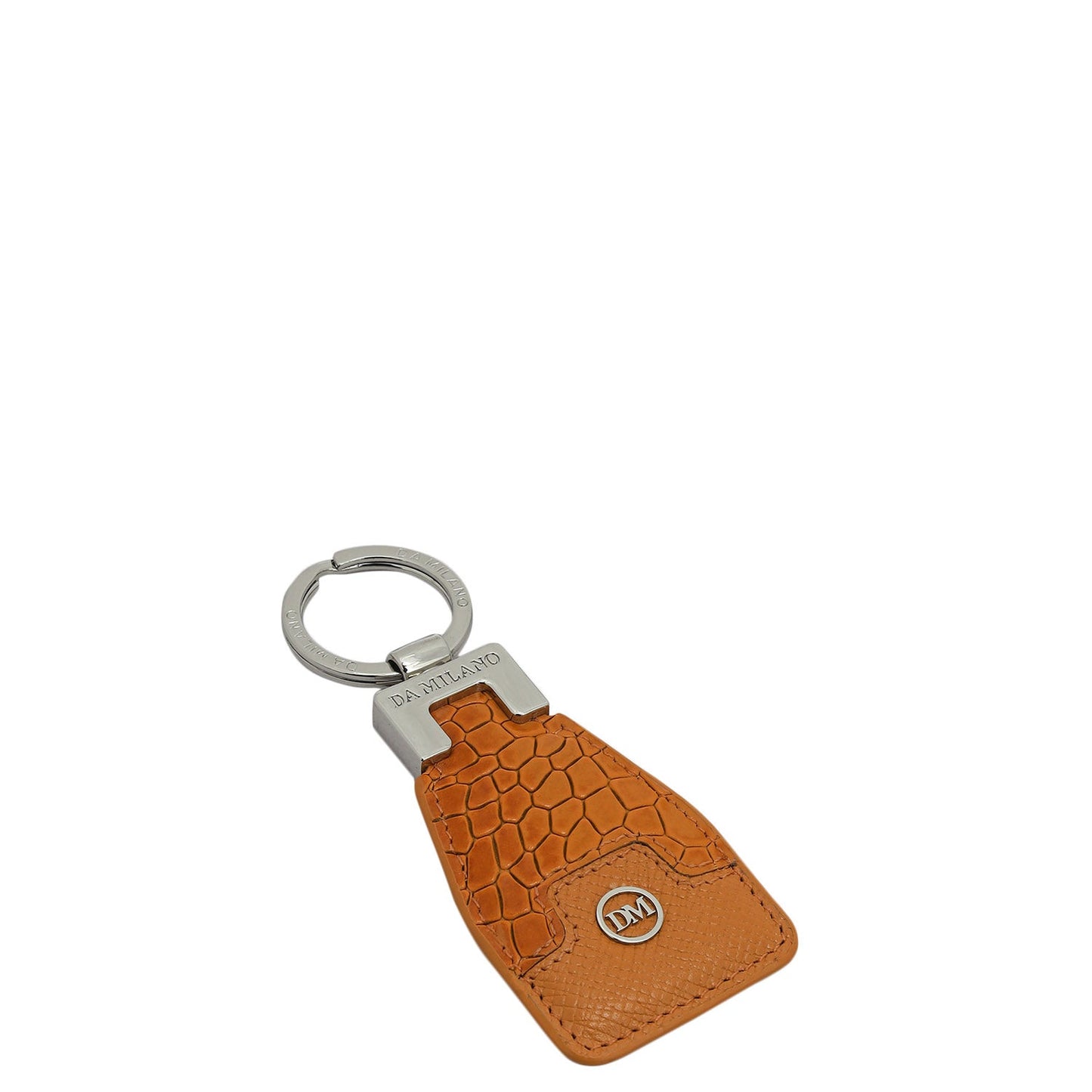 Croco Franzy Leather Key Chain - Flame