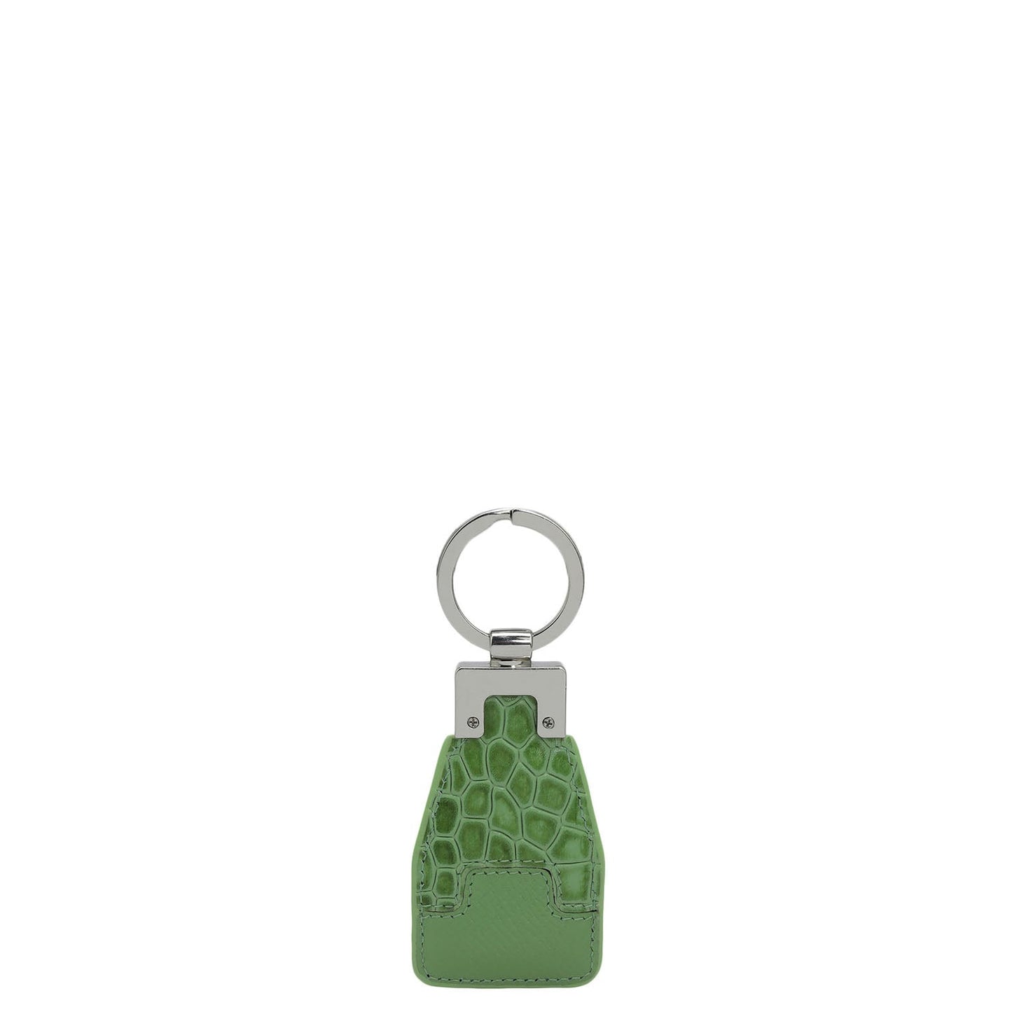 Croco Franzy Leather Key Chain - Kiwi
