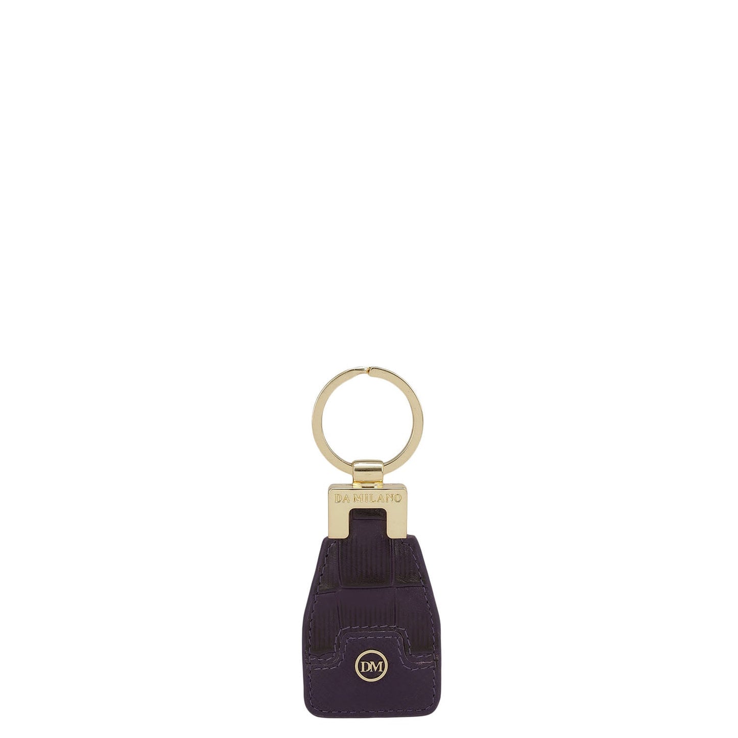 Croco Franzy Leather Key Chain - Grapevine
