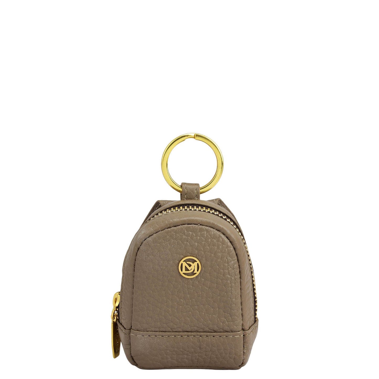 Wax Leather Key Chain - Greyish Taupe