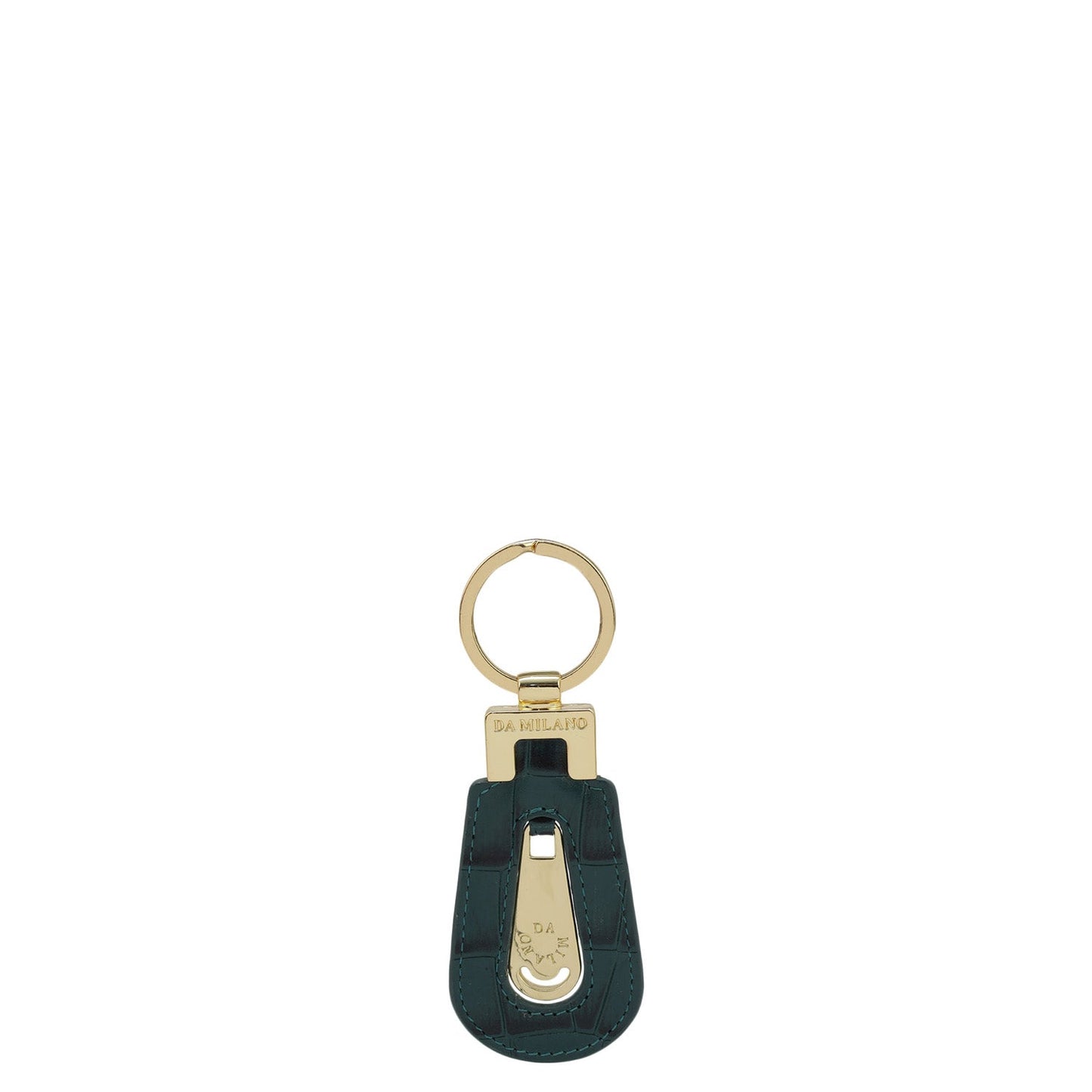 Croco Leather Key Chain - Octane