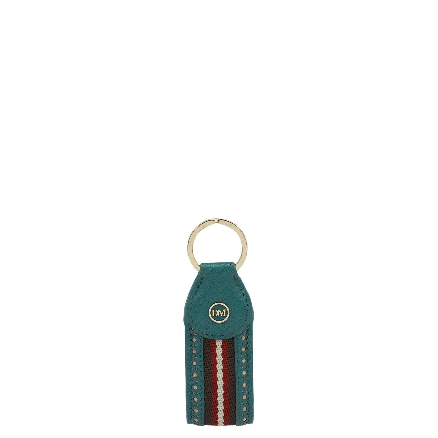 Franzy Leather Key Chain - Teal