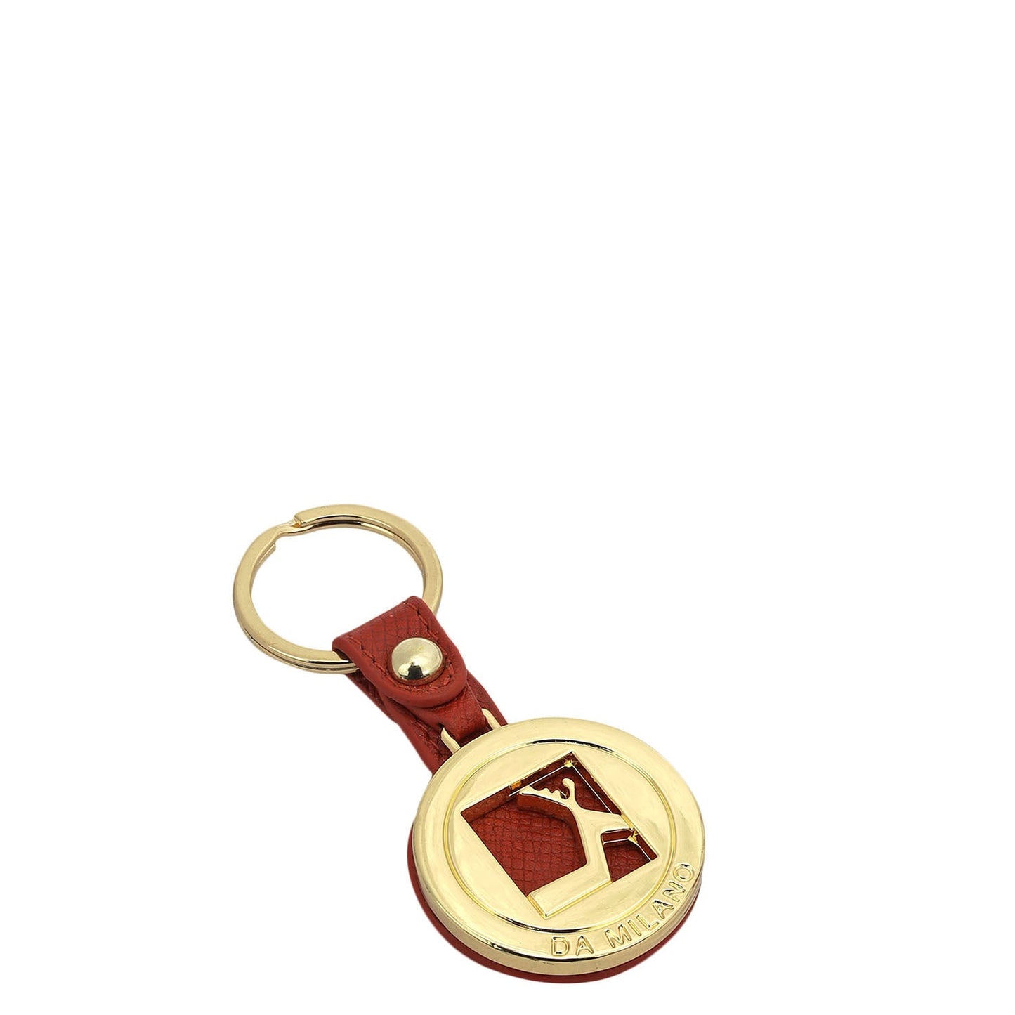 Franzy Leather Key Chain - Red