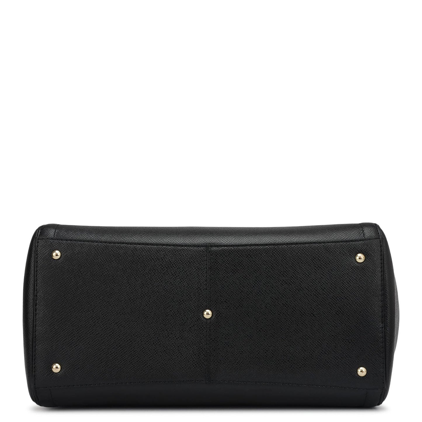 Medium Franzy Leather Satchel - Black