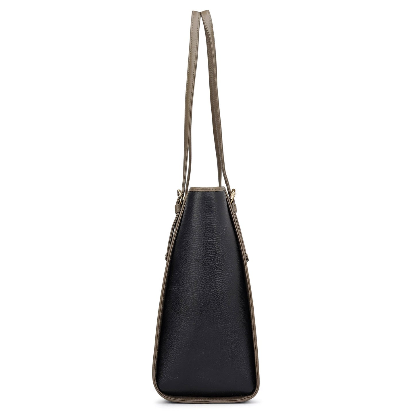 Medium Wax Leather Tote - Black