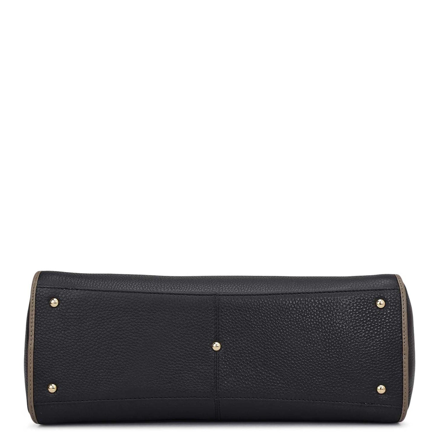 Medium Wax Leather Tote - Black