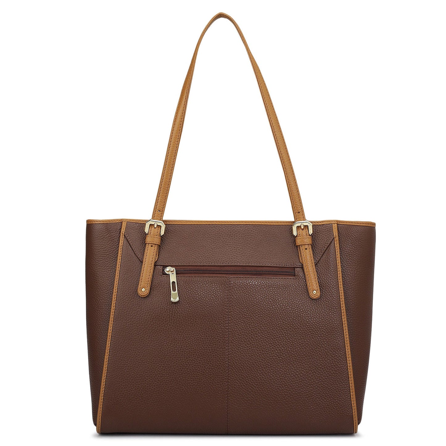 Medium Wax Leather Tote - Espresso
