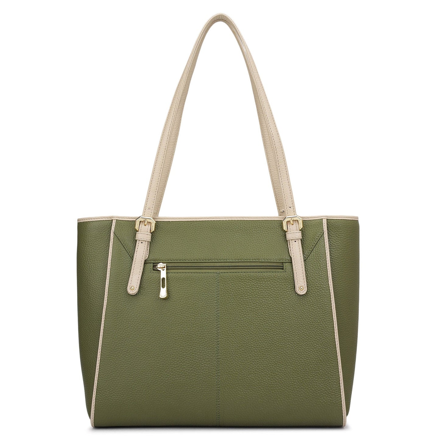 Medium Wax Leather Tote - Fern