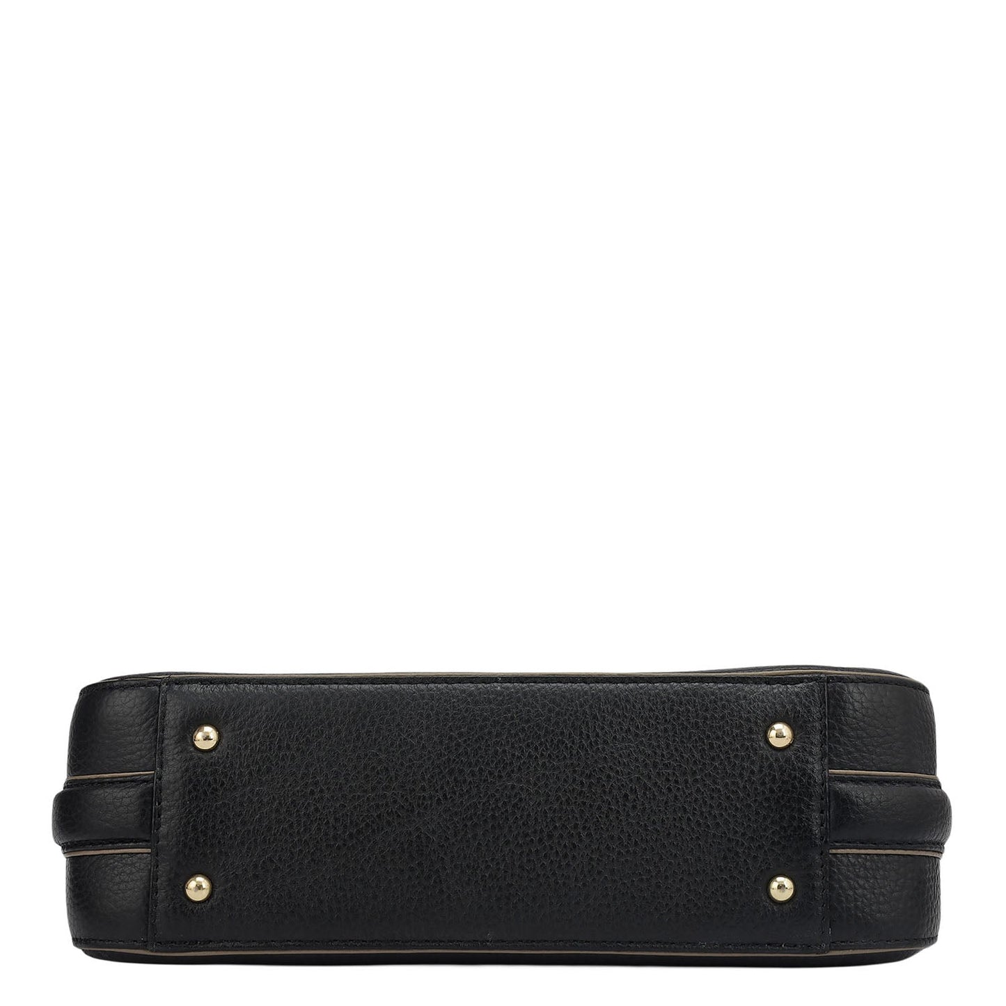 Small Wax Leather Baguette - Black