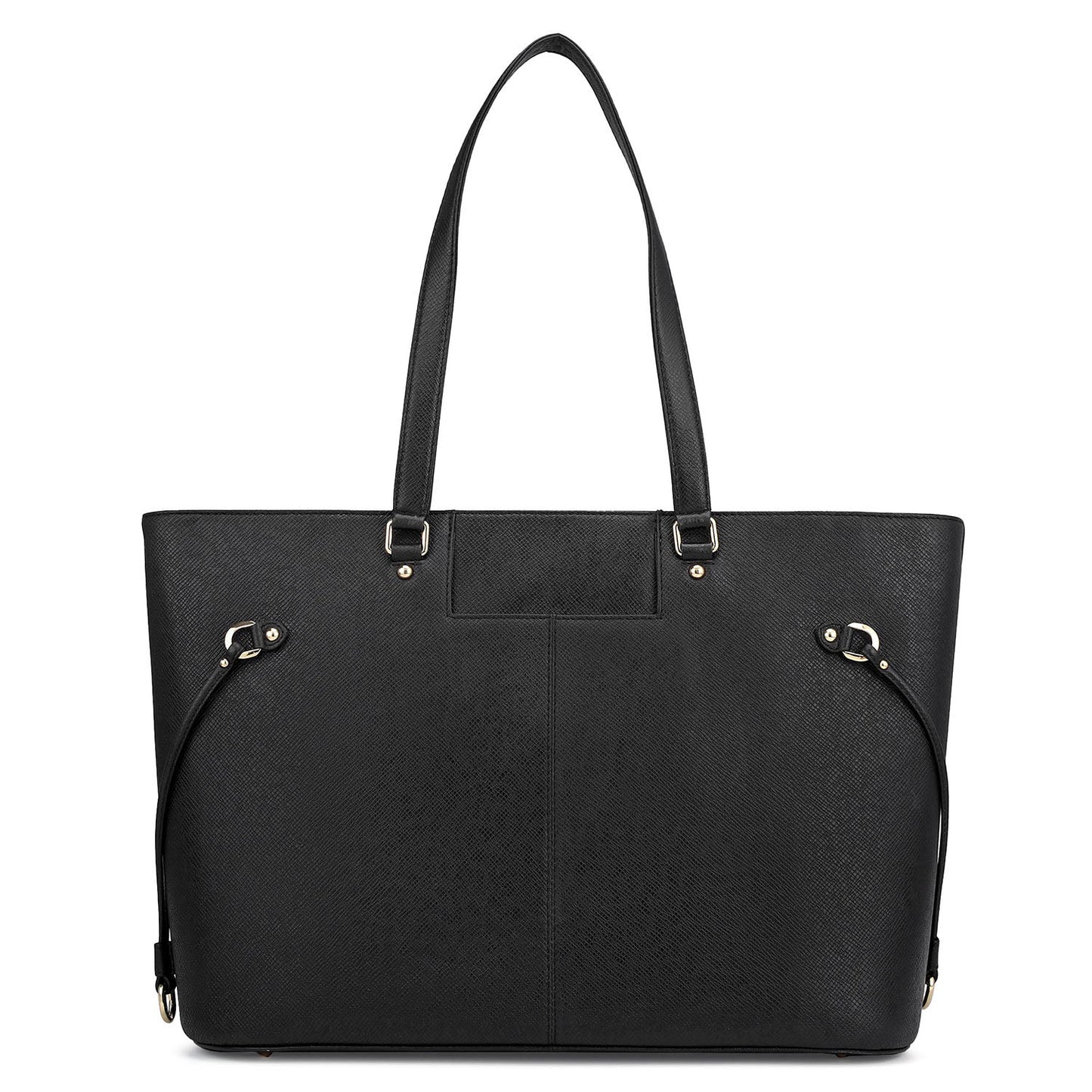Large Franzy Leather Tote - Black