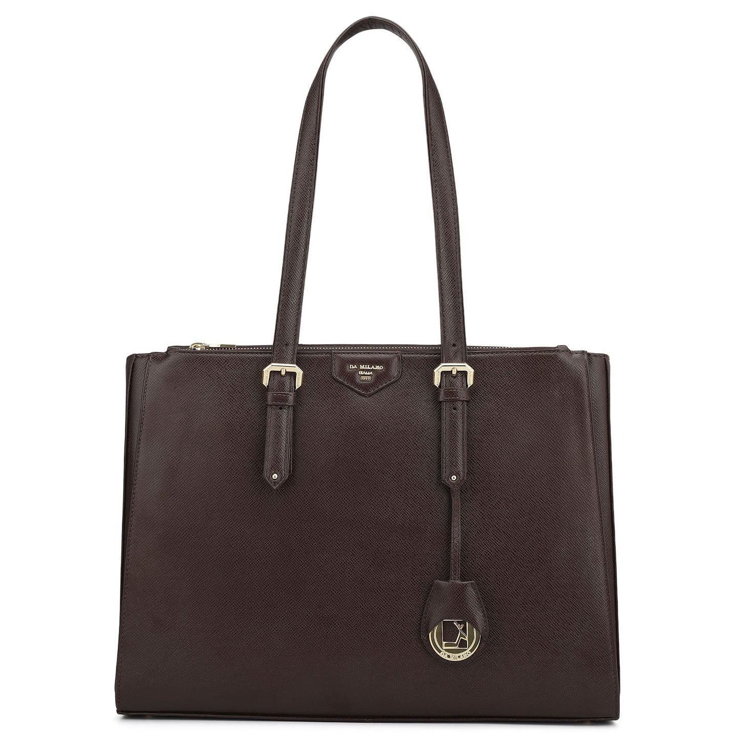 Large Franzy Leather Shoulder Bag - Chocolate