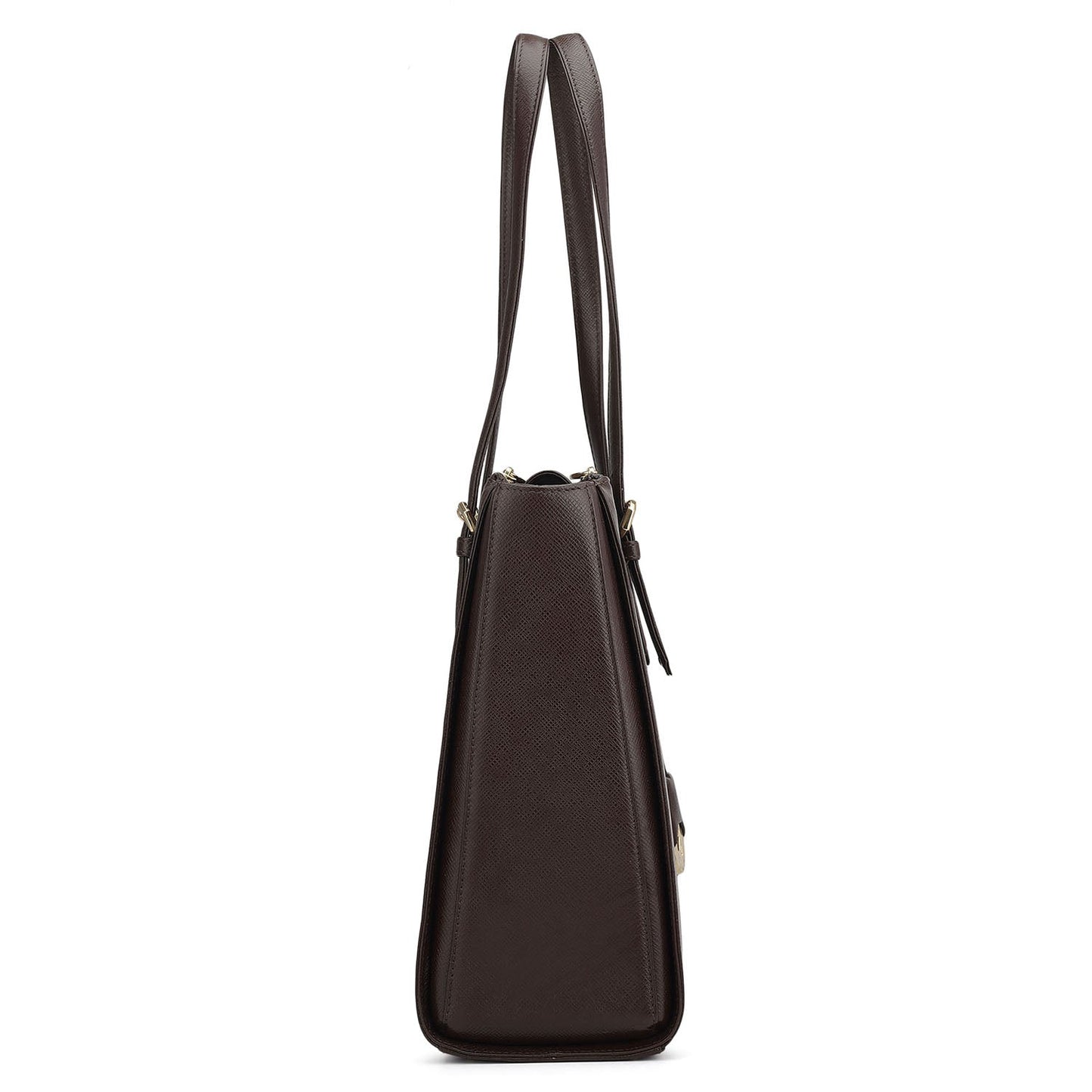 Large Franzy Leather Shoulder Bag - Chocolate
