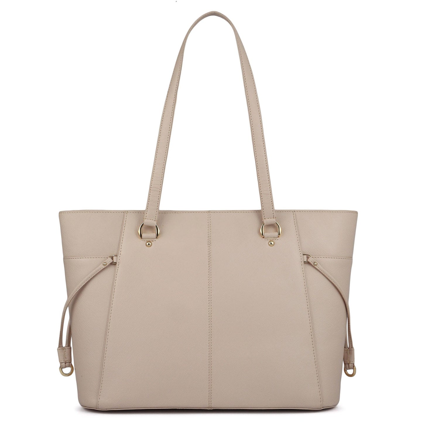 Large Saffiano Leather Tote - Powder Pink
