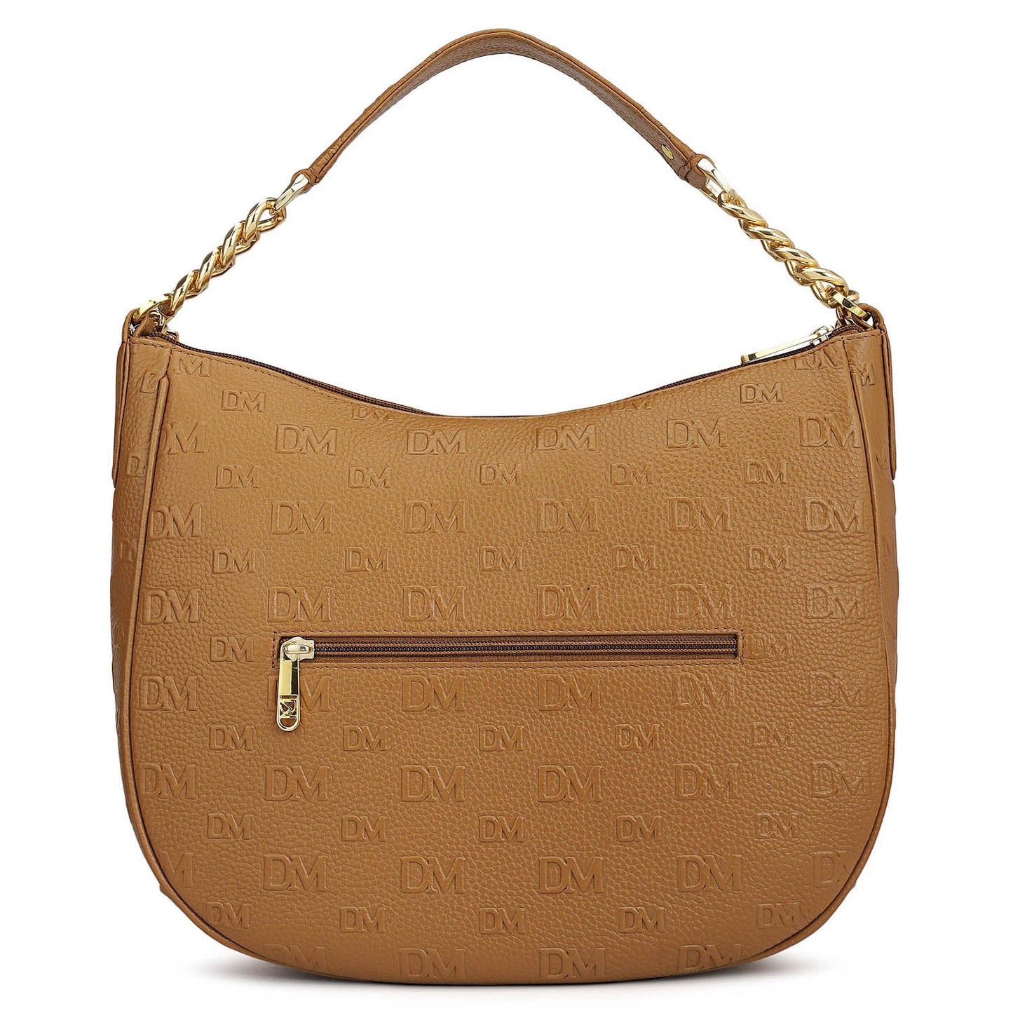 Medium Monogram Wax Leather Hobo - Caramel