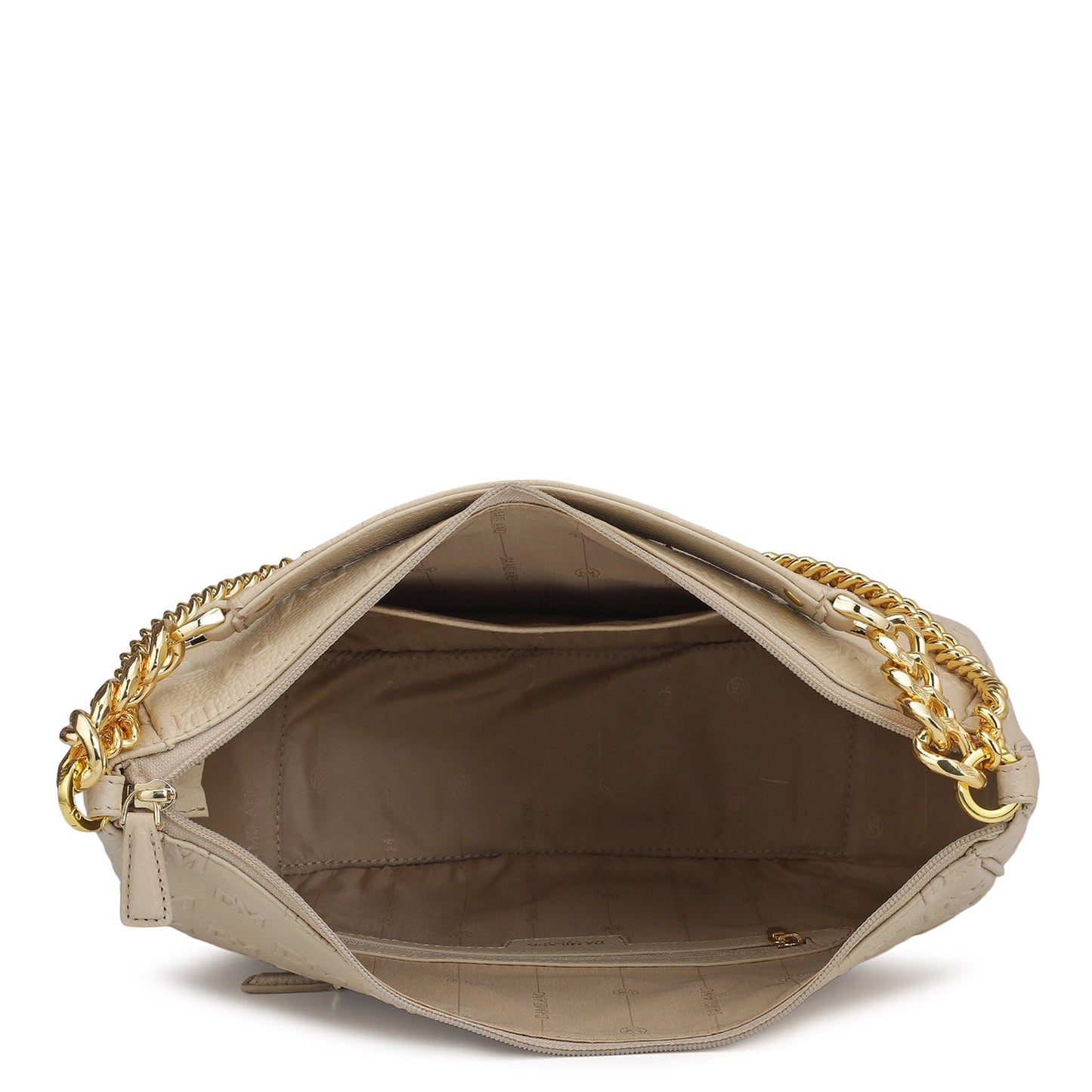 Medium Monogram Wax Leather Hobo - Dove