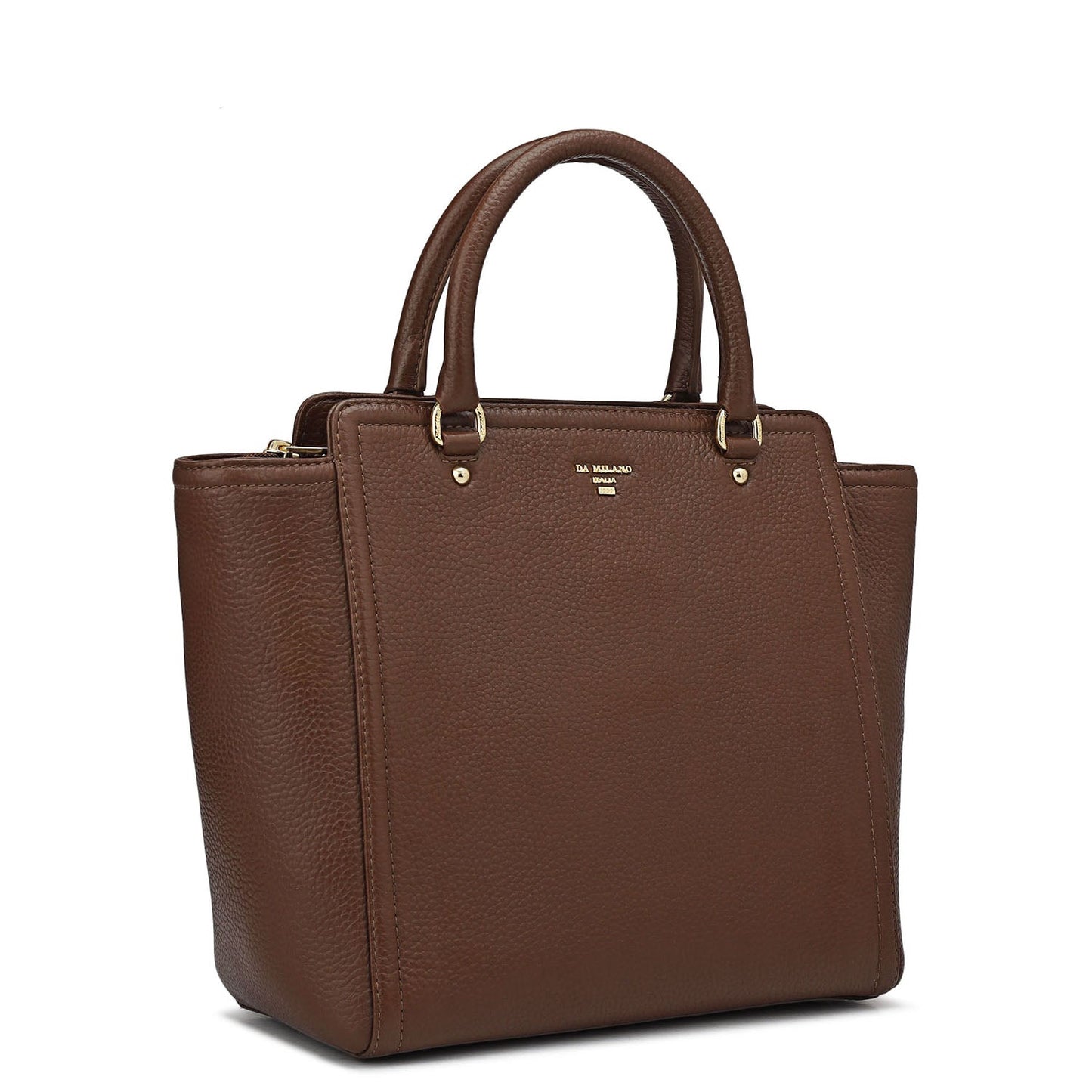 Medium Wax Leather Satchel - Espresso