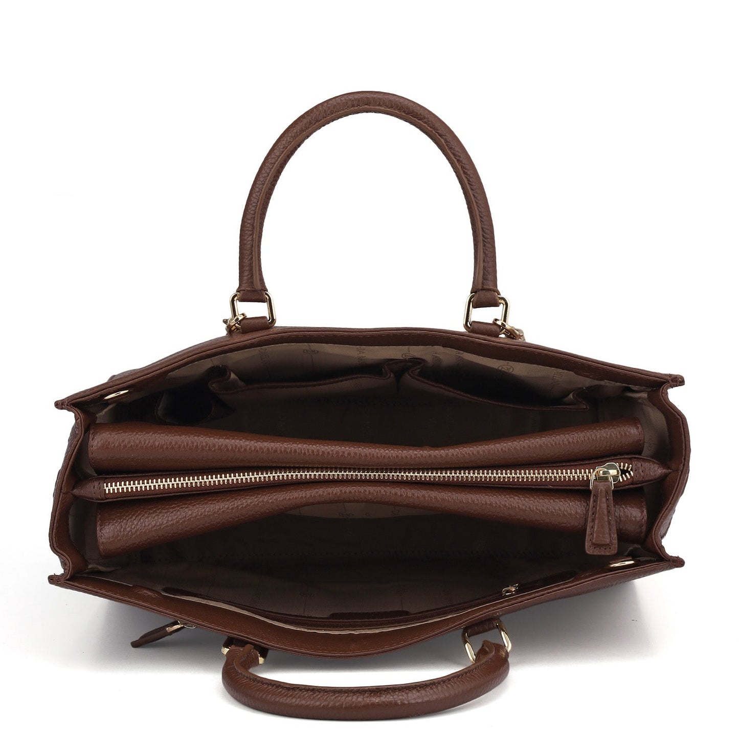 Large Monogram Wax Leather Book Tote - Espresso