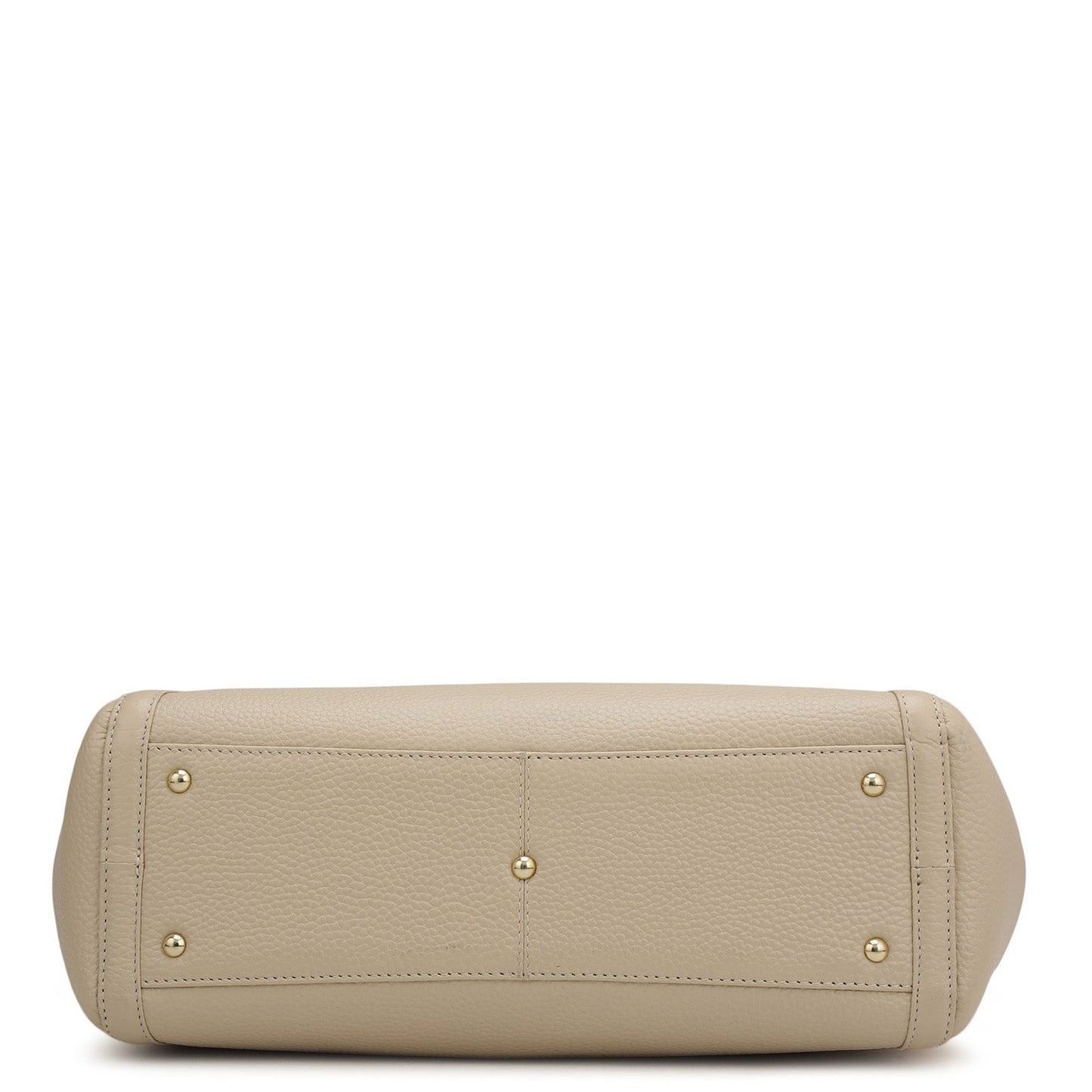 Medium Wax Leather Shoulder Bag - Dove