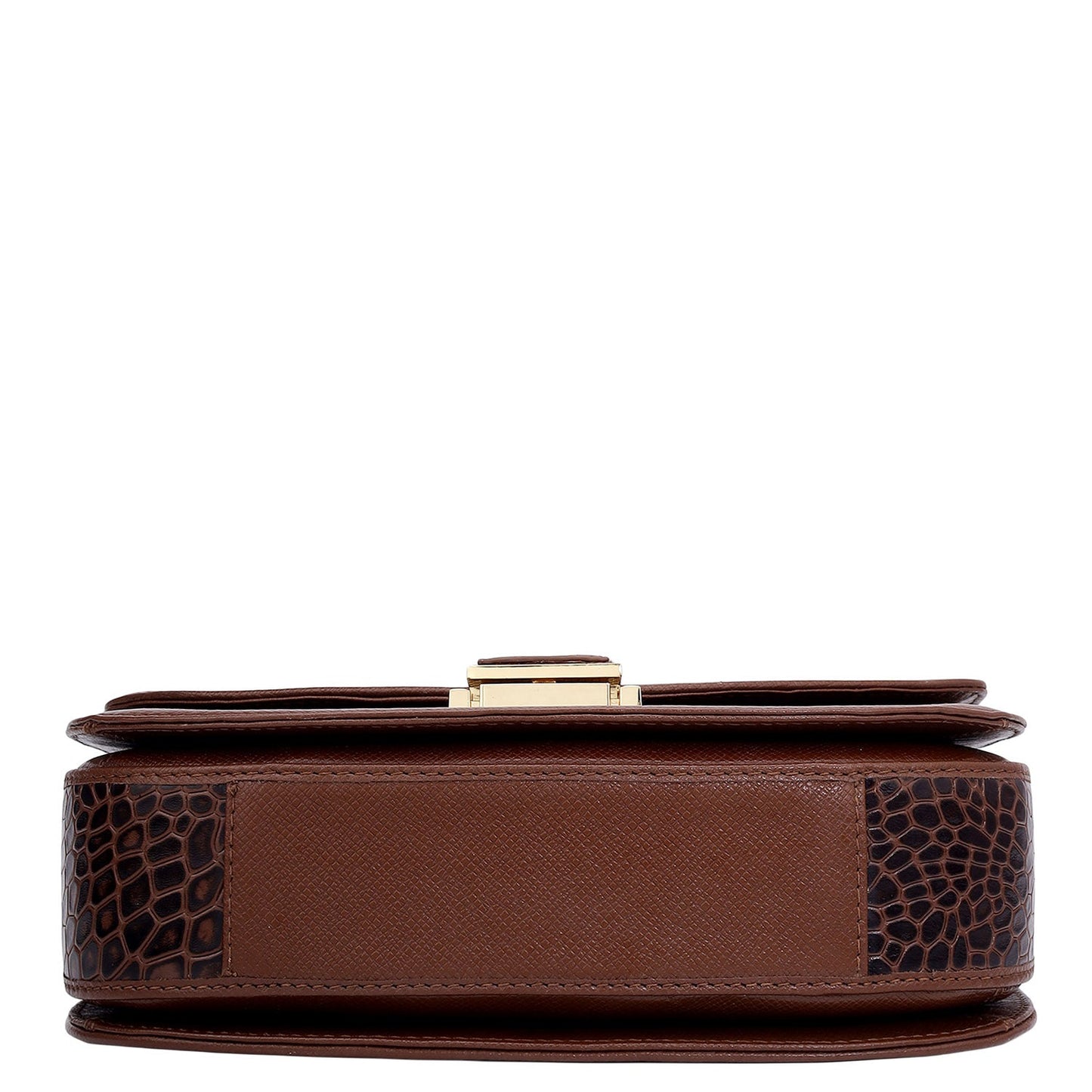 Small Croco Franzy Leather Satchel - Date