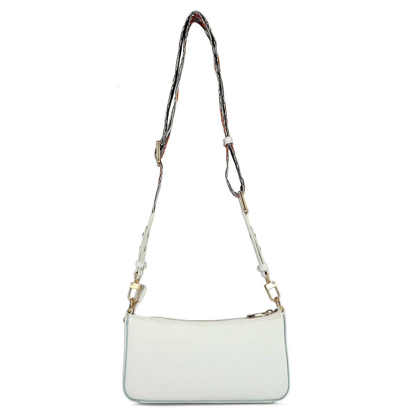 Monogram Franzy Leather Sling - Cloud Blue & White